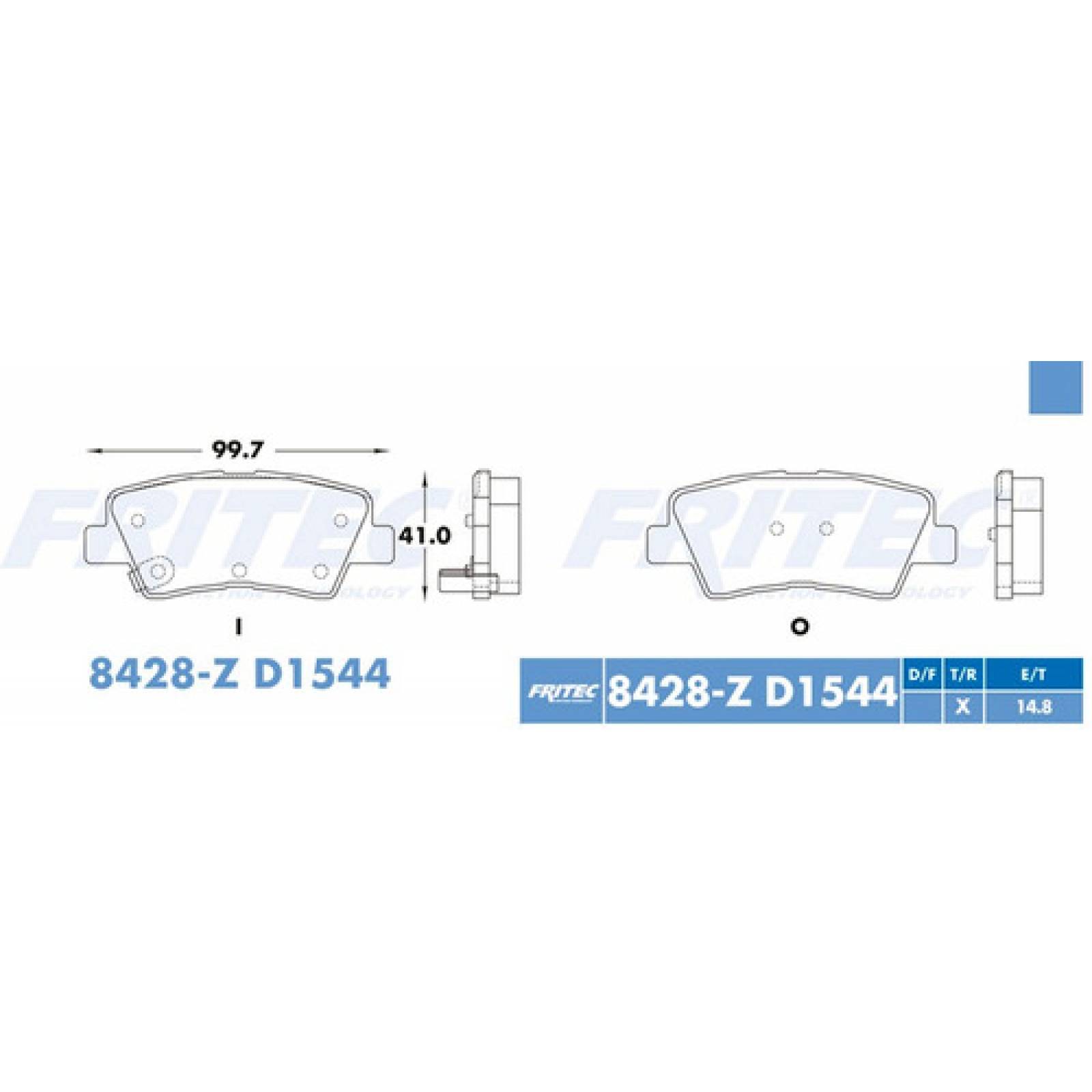 Balatas Trasero Elantra 2014 1.8l Ceramicas D1544 Fmsi
