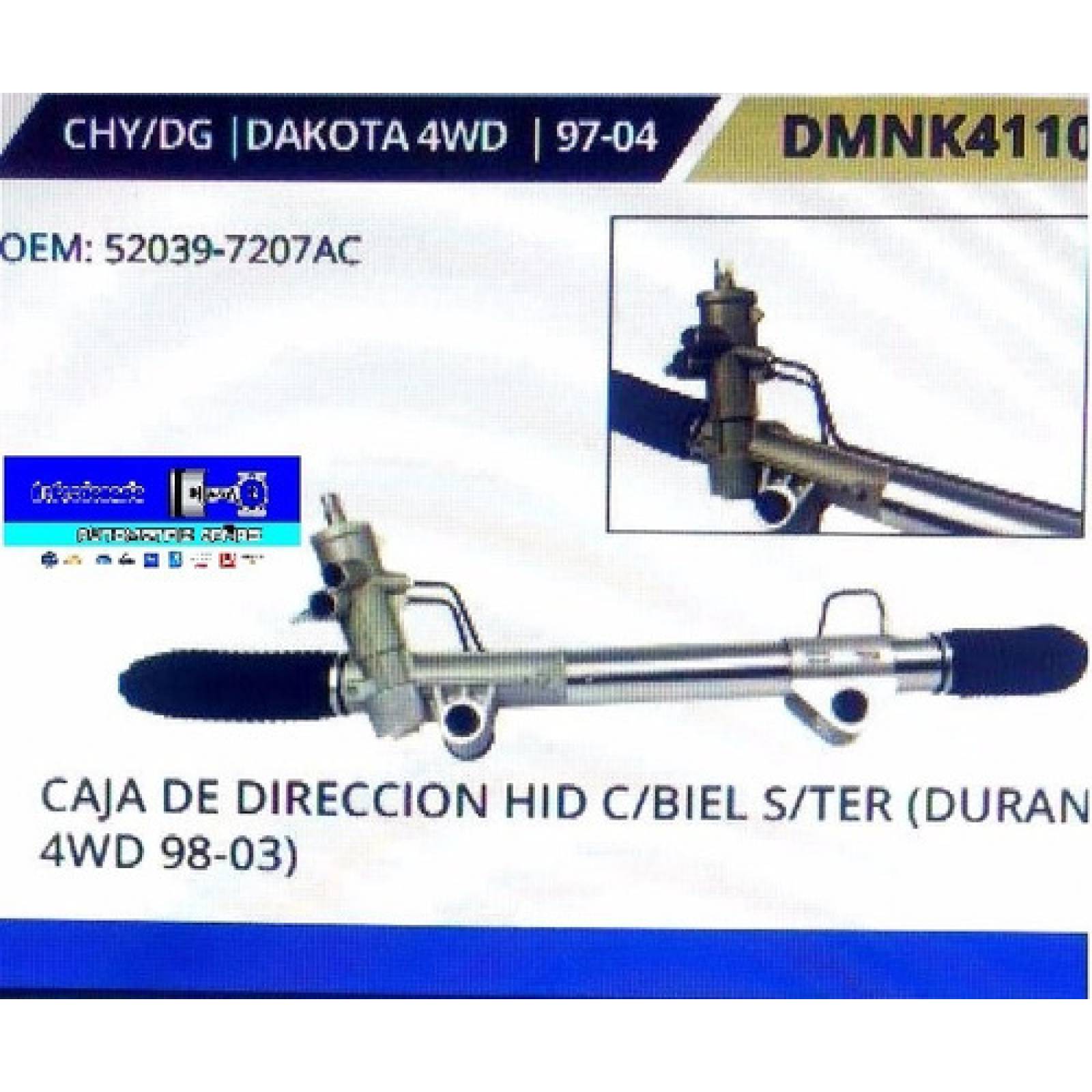 Caja Direccion Durango 98- 2003 Dakota 97 Hidraulica Nueva