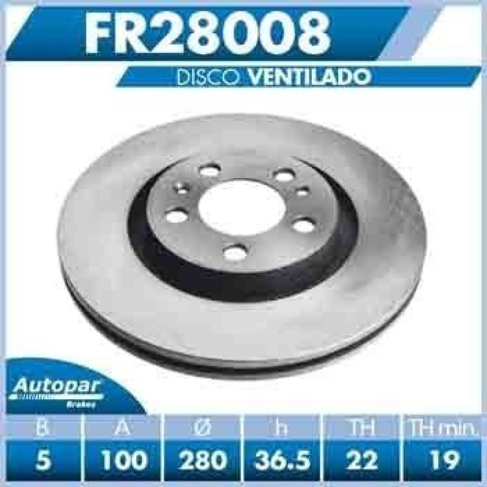 Disco Freno Vw Golf A4 00 07 Ventilado 5 Birlos Delantero