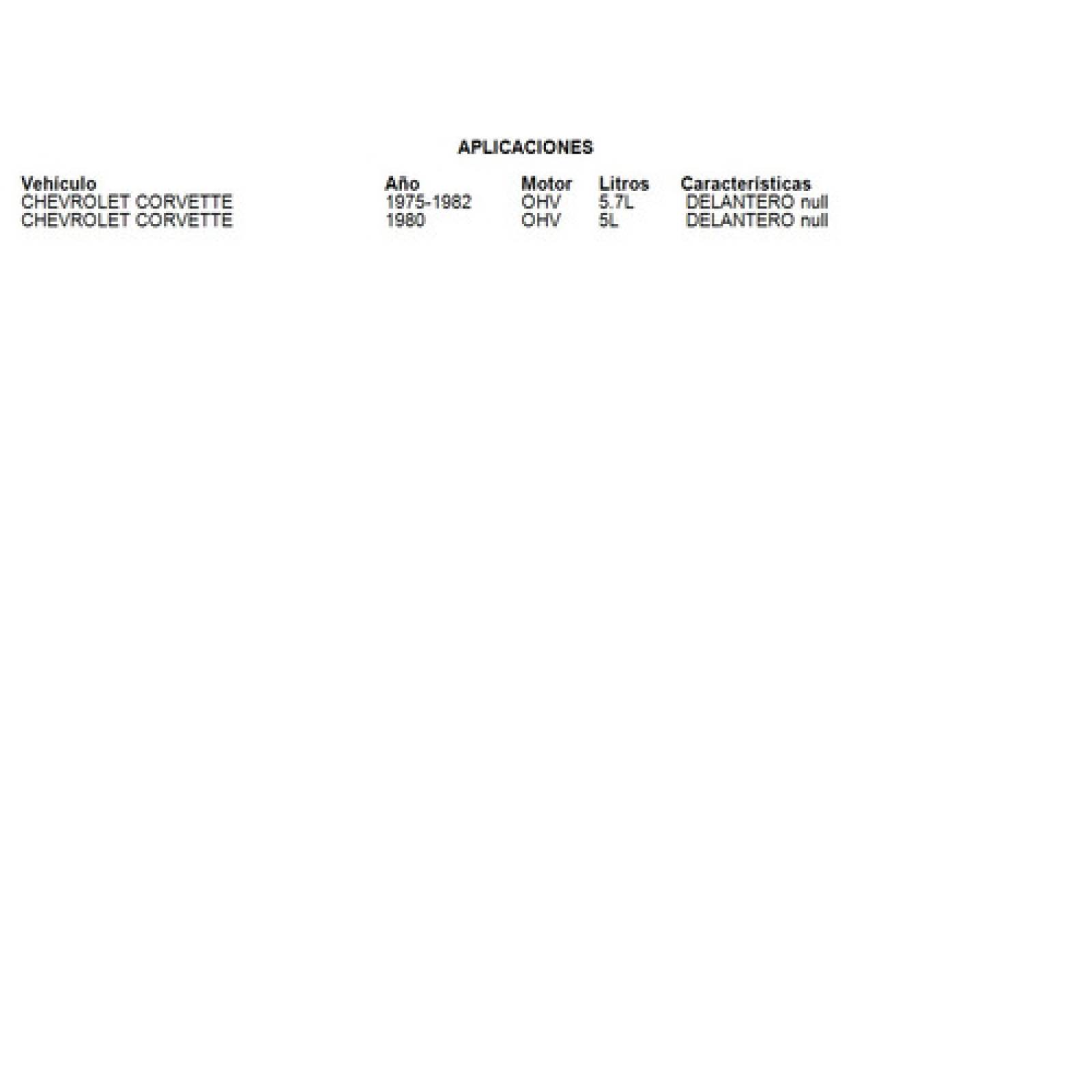 Tornillo Estabilizador Delantero Chevrolet Corvette 1980 5l