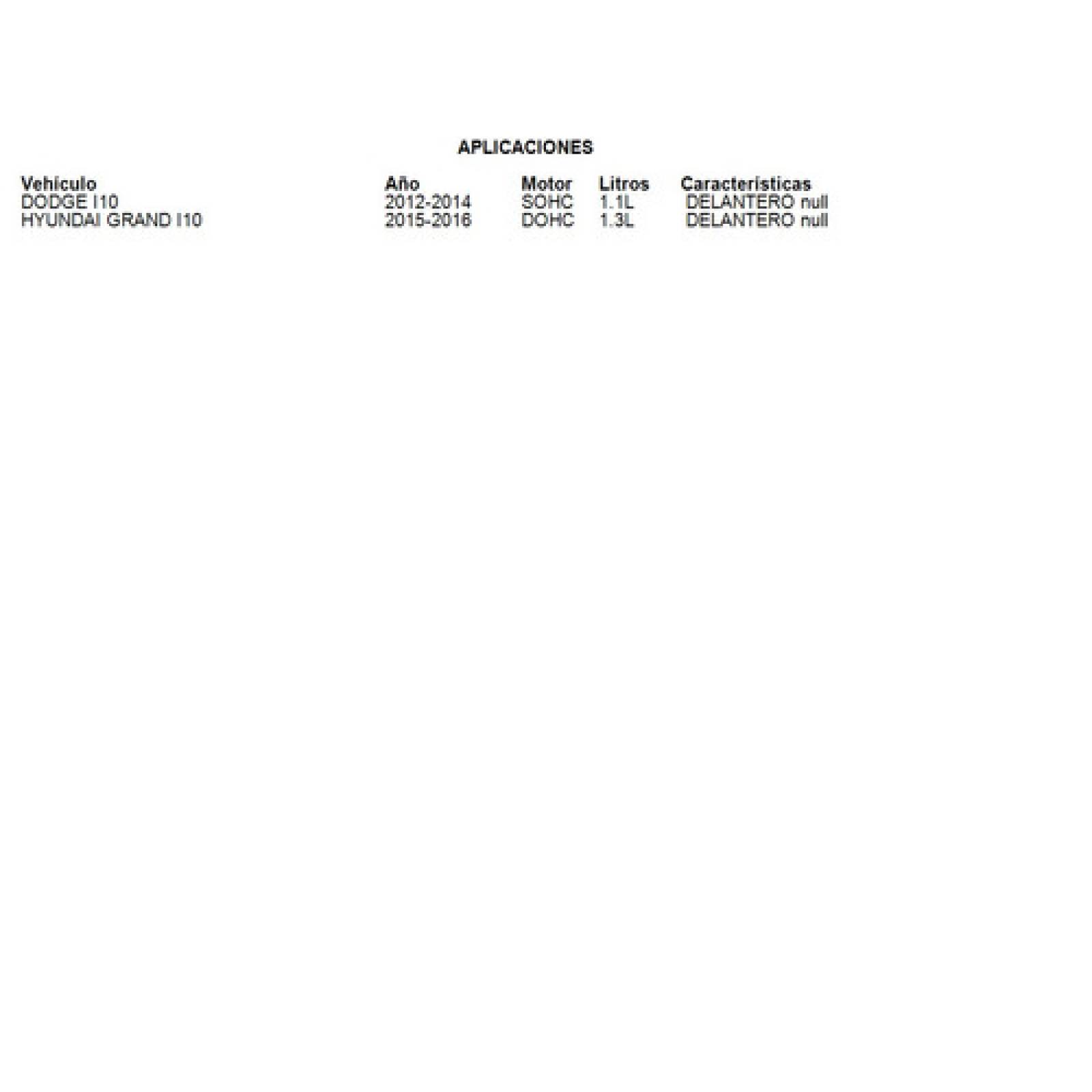 Tornillo Estabilizador Delantero Dodge I10 2012 1.1l