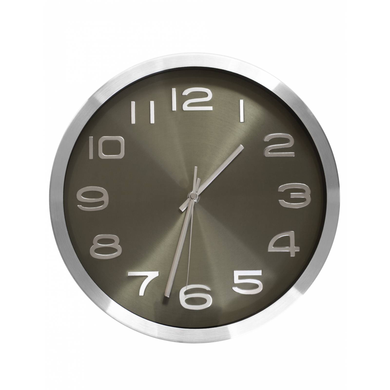 Reloj de Pared Plata con Fondo verde olivo elegante