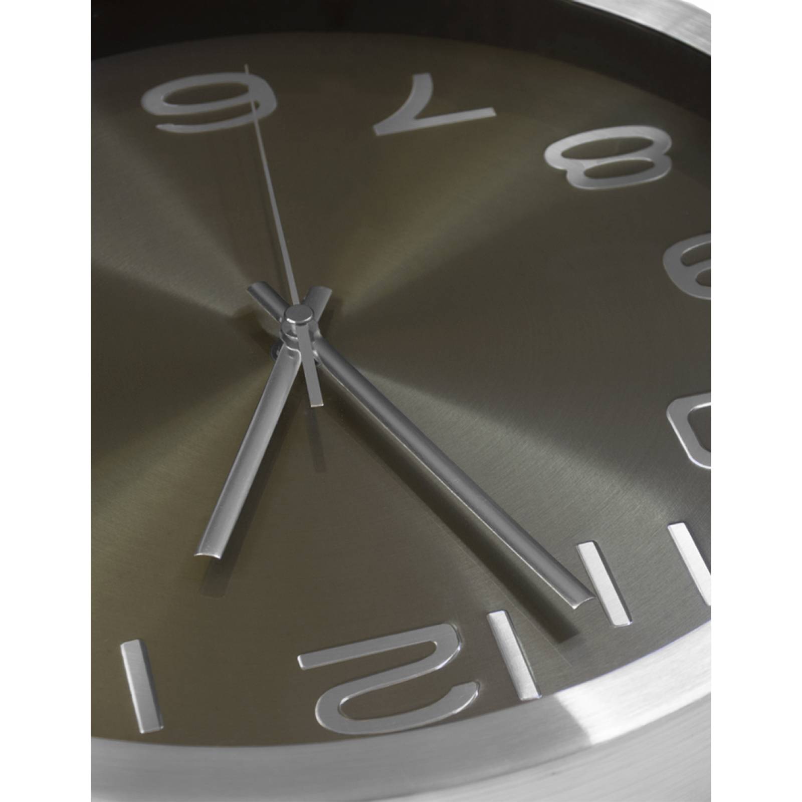Reloj de Pared Plata con Fondo verde olivo elegante
