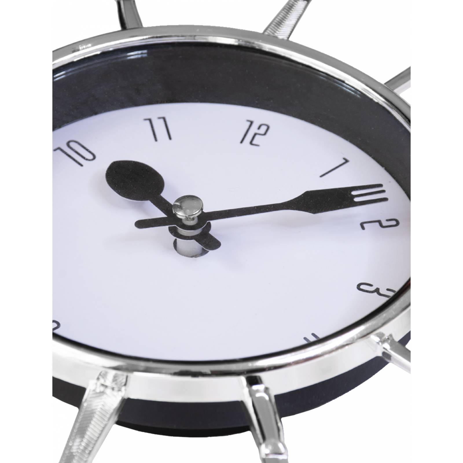 Hermoso Reloj de Pared Moderno Plata con fondo Blanco
