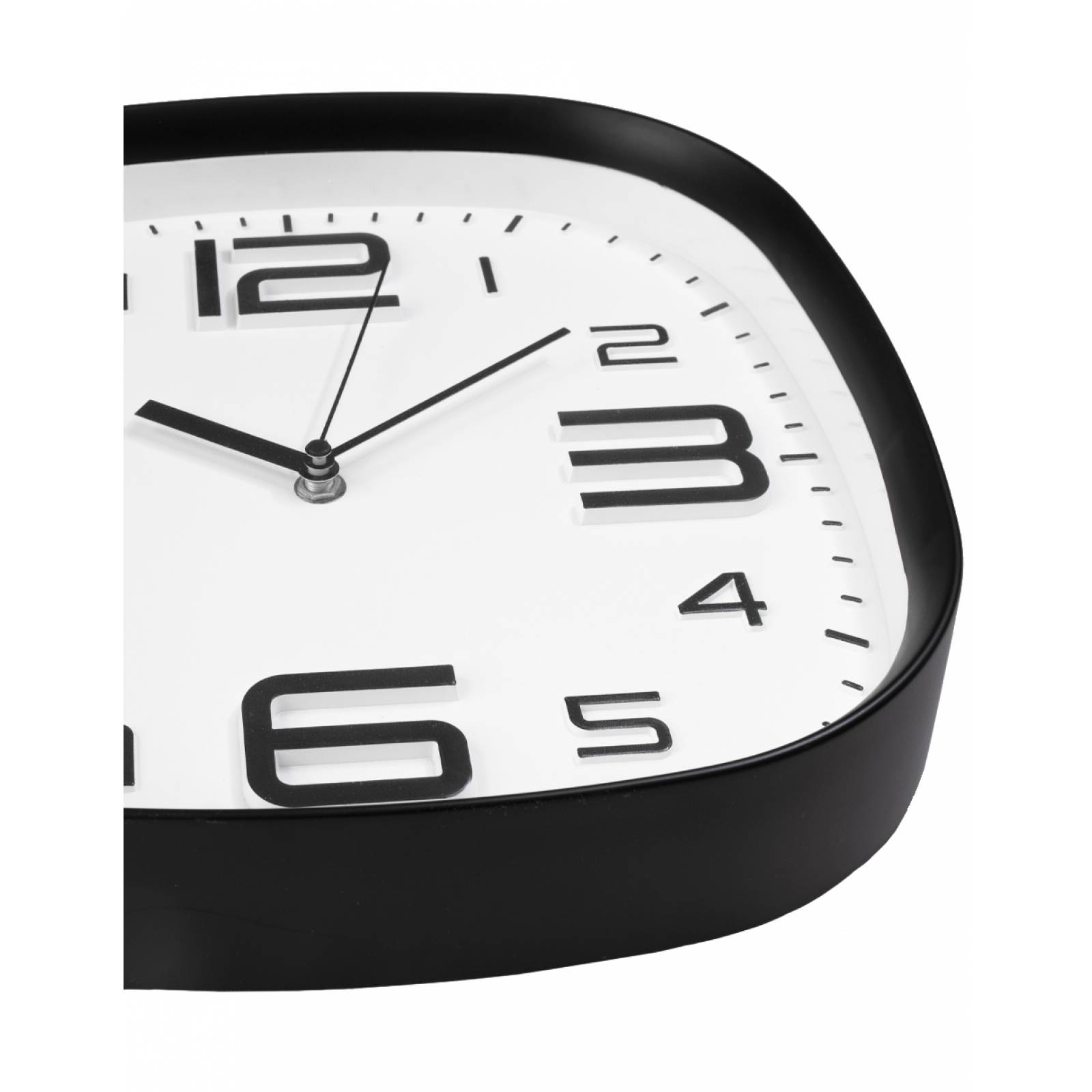 Reloj de Pared de Cocina negro con fondo Blanco