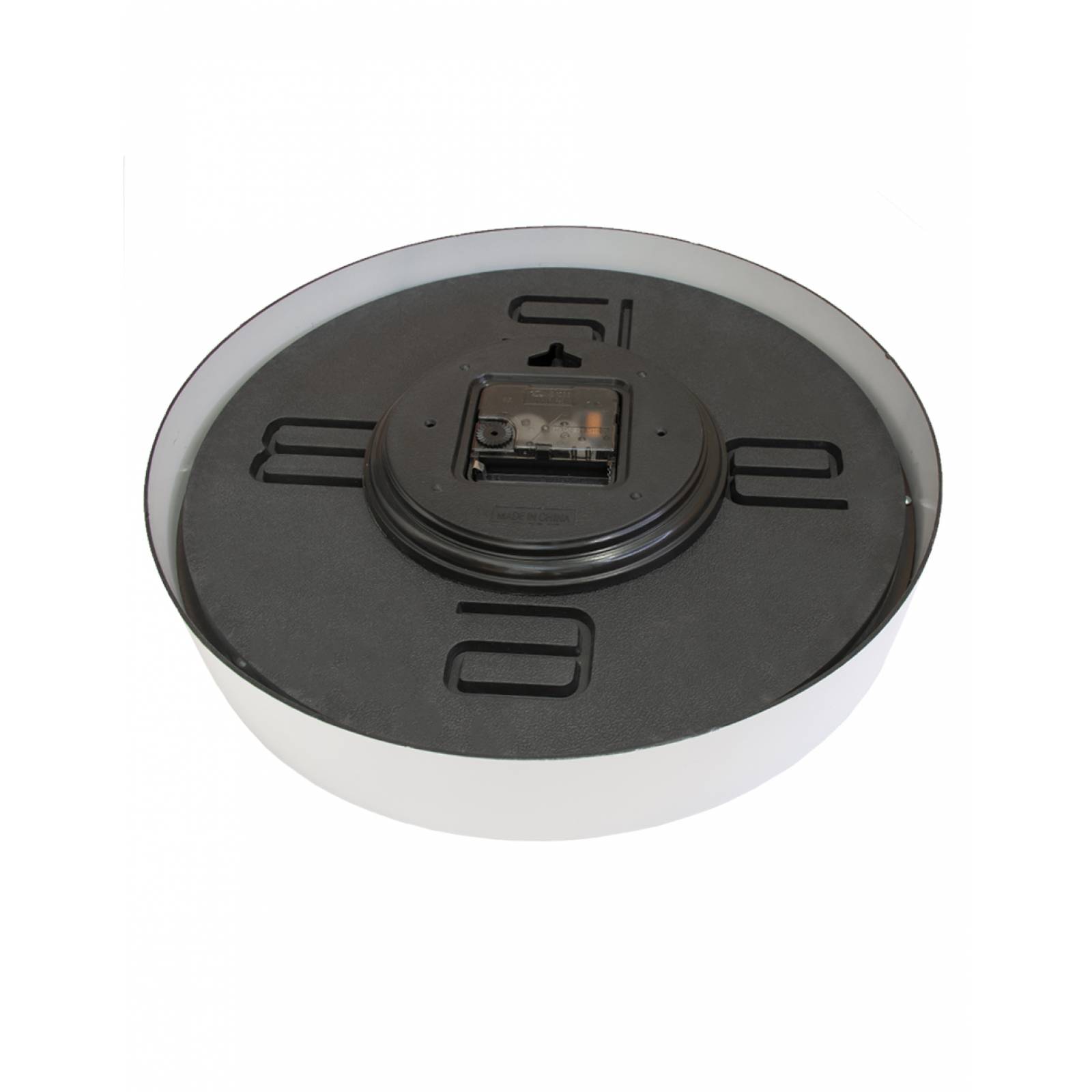 Reloj de Pared Blanco con fondo Negro números grandes