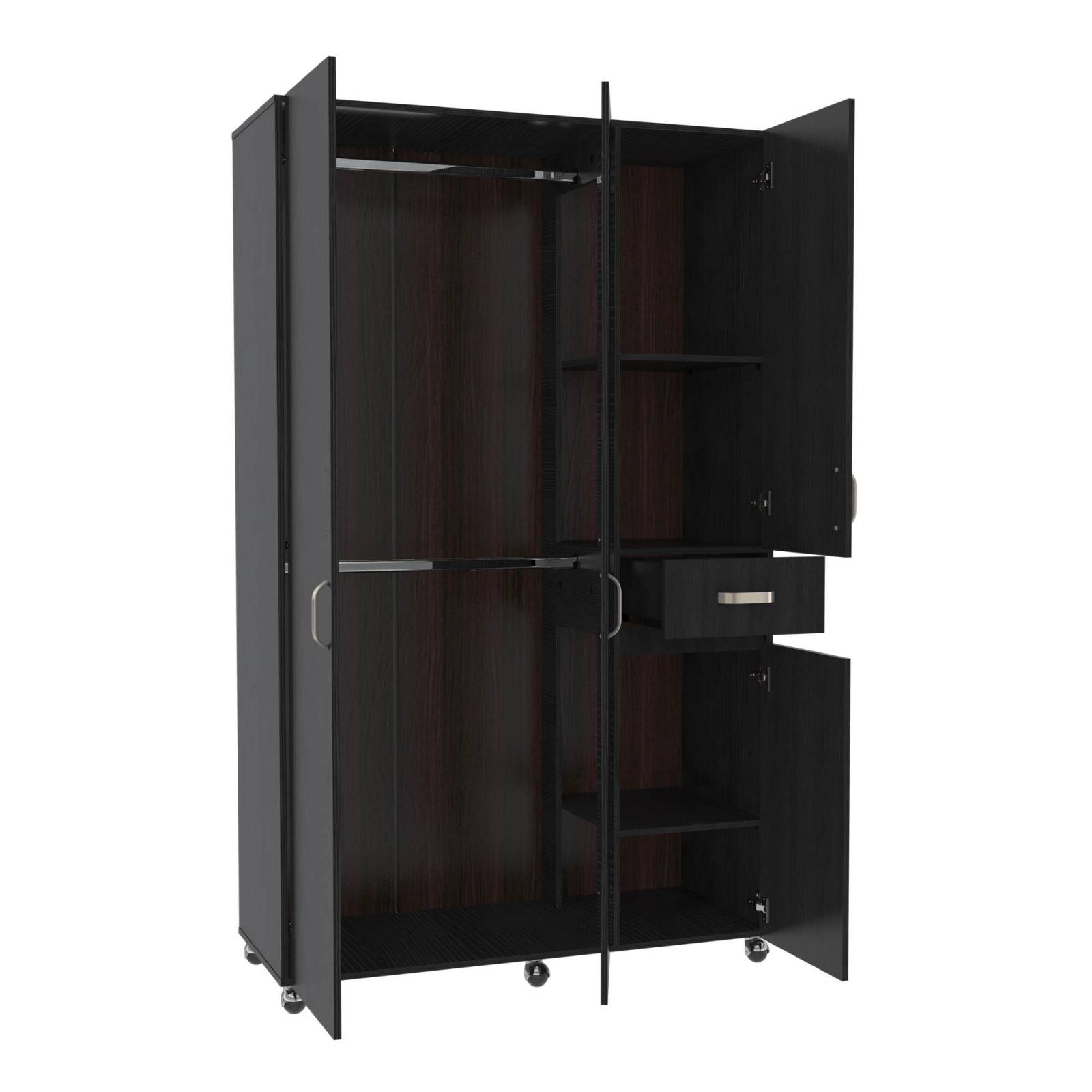 Ropero Armario Closet Nova 120 Maderkit Color Wengue 