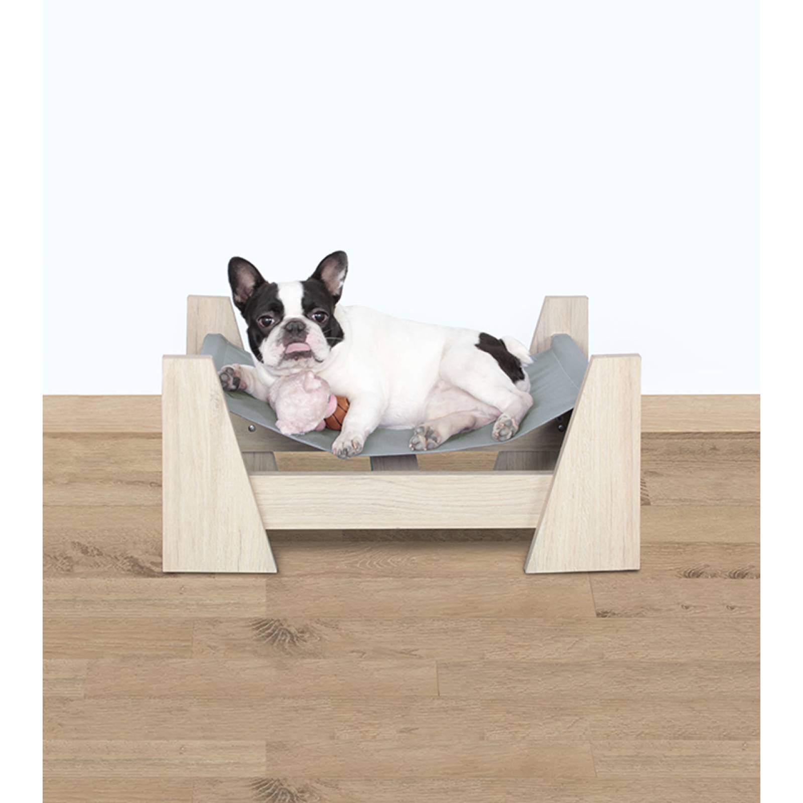 Cama Flotante Para Perros Medianos Maderkit Color Rovere 
