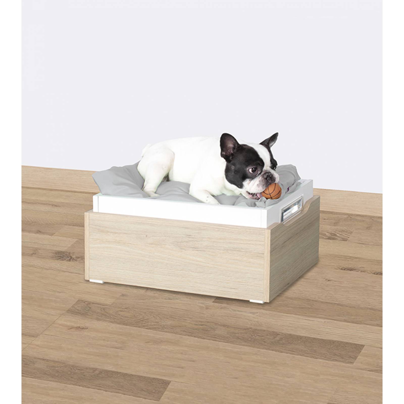 Cama Para Mascotas Maderkit Color Blanco-rovere 