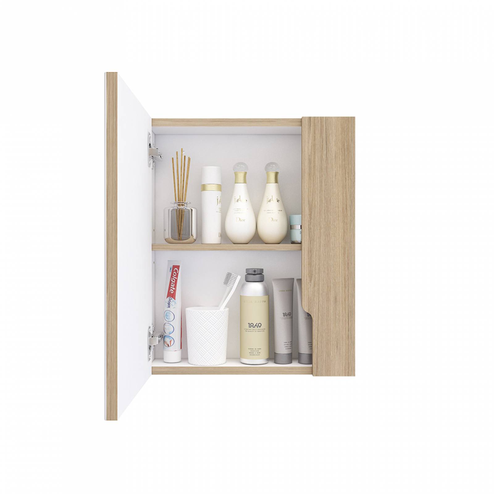 Botiquín Para Baño Con Espejo Lucia  Color Rovere