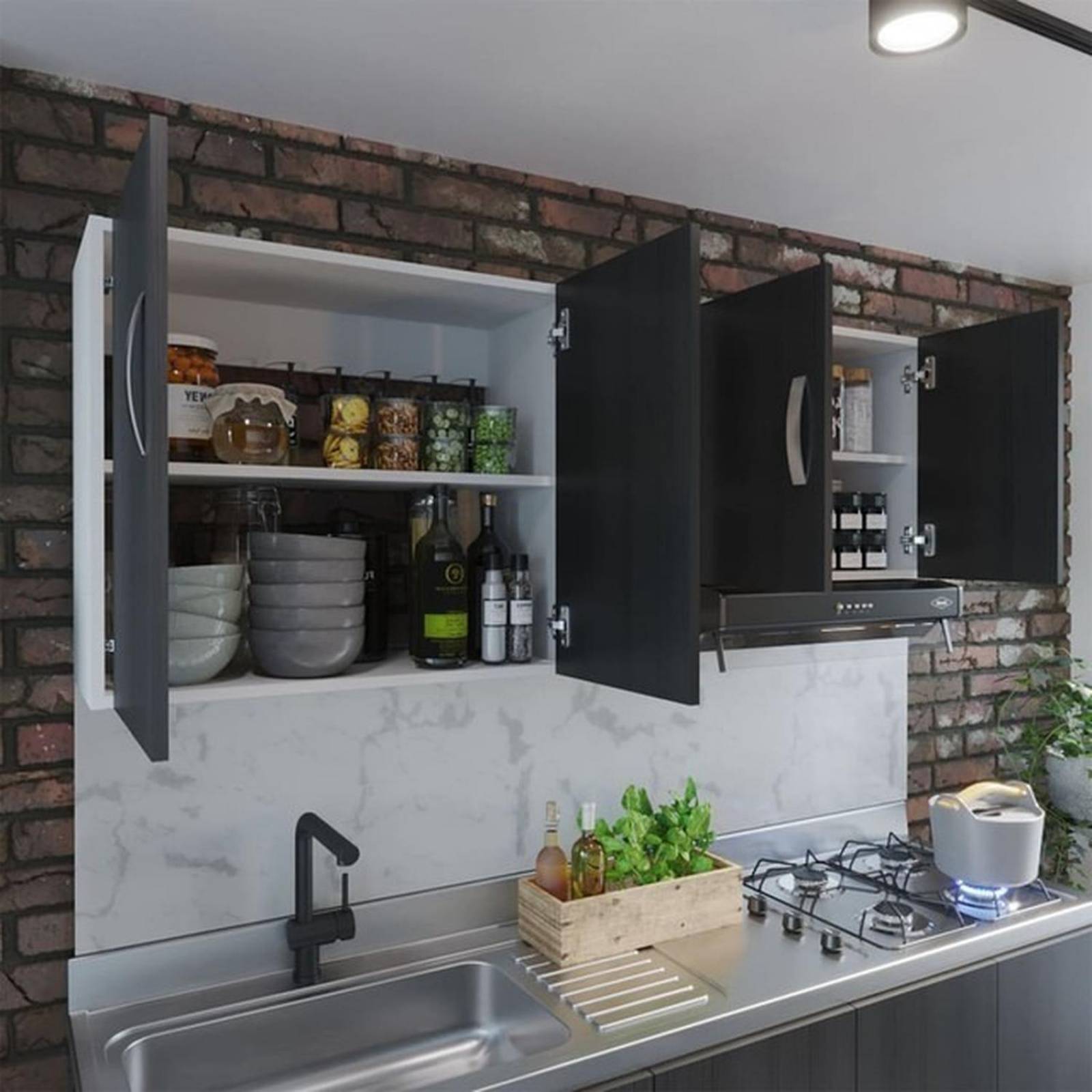 Mueble Superior De Cocina Color Wengue 