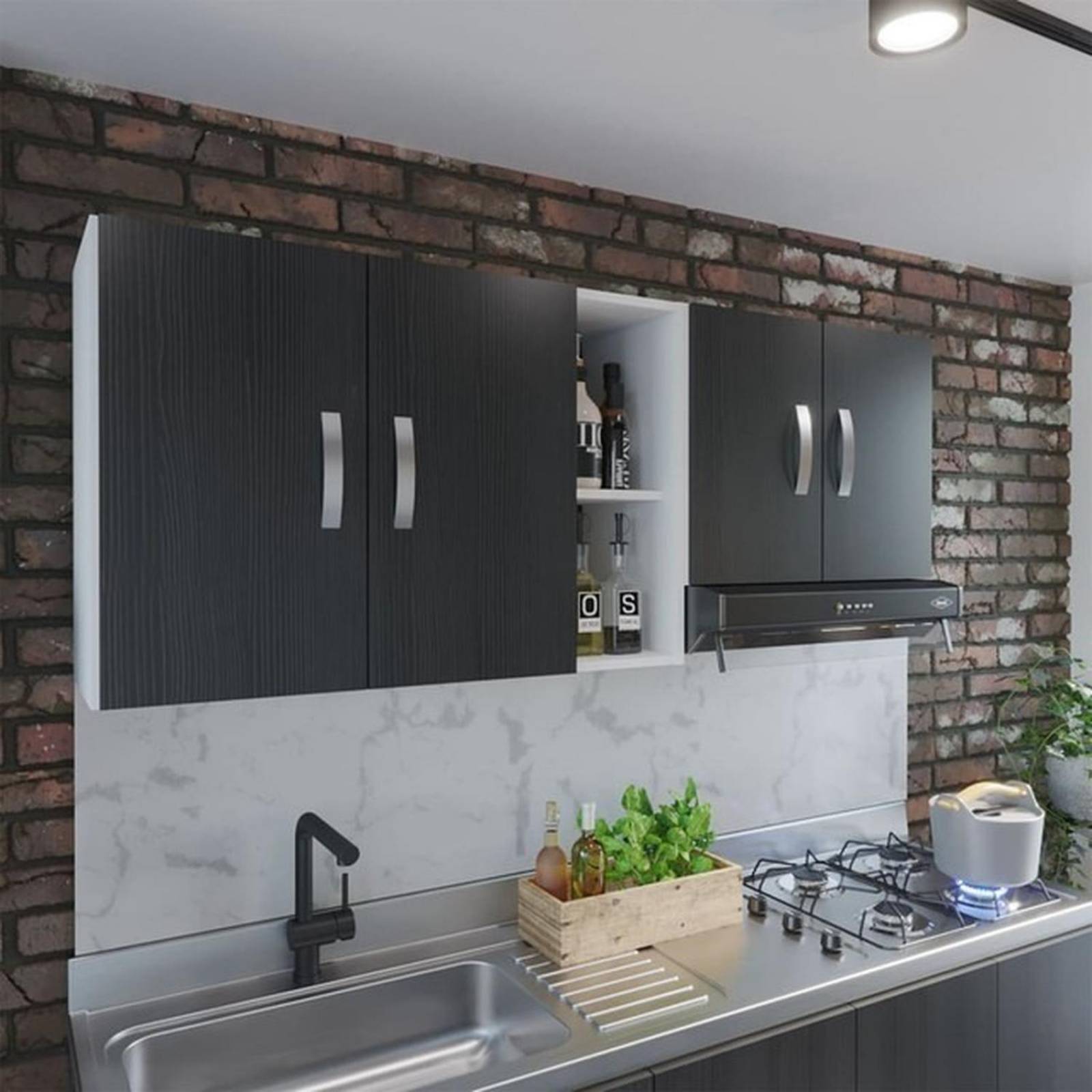 Mueble Superior De Cocina Color Wengue 