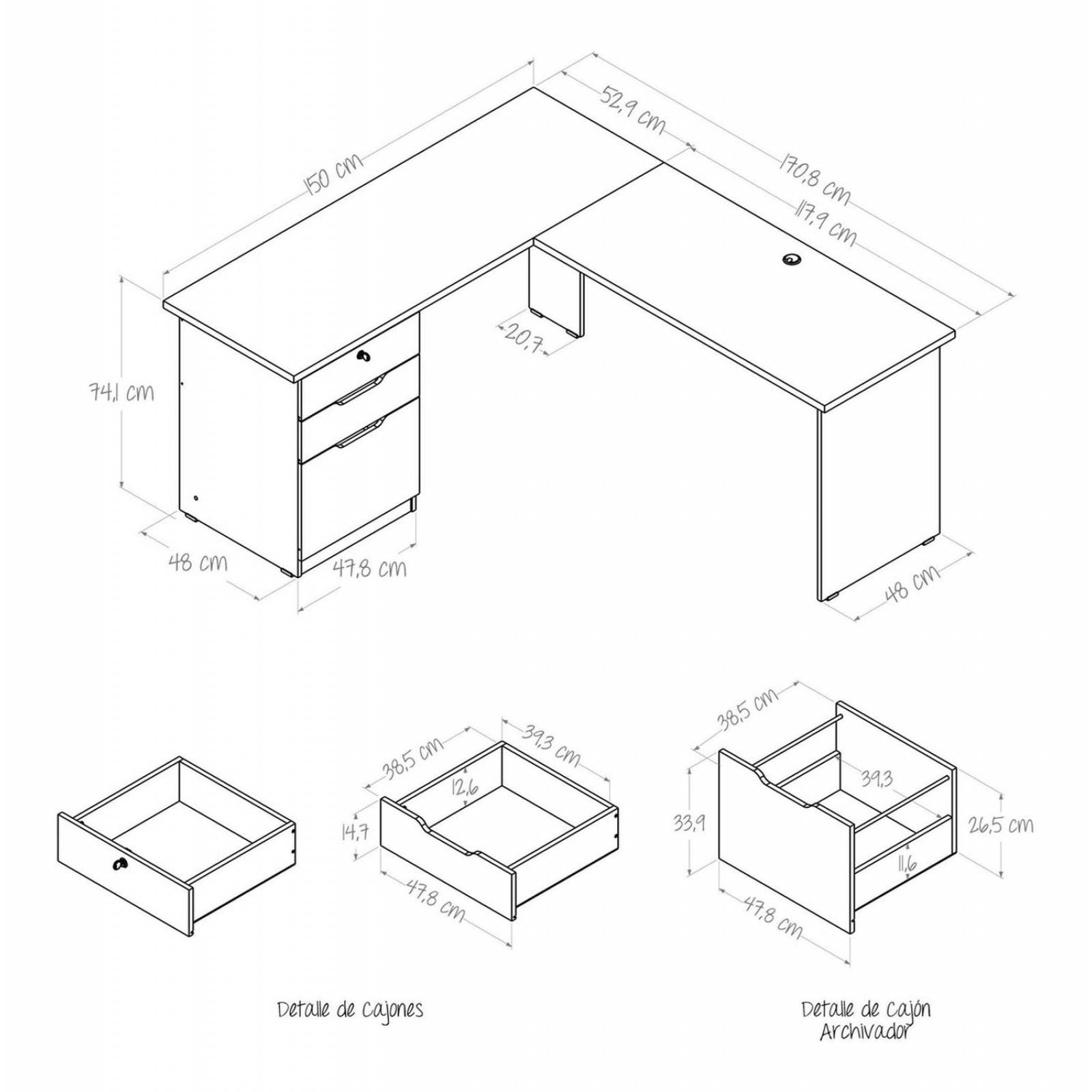 Escritorio De Trabajo Denver 
