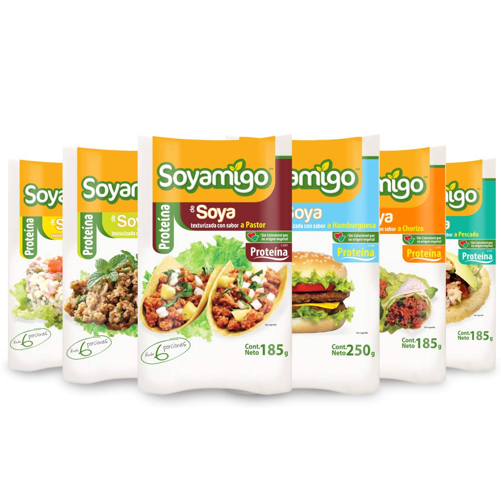 Paquete de 6 piezas Mix Soyamigo (un producto de cada sabor) | Proteína 100% vegetal | Sin conservadores, sin colesterol, sin grasas trans