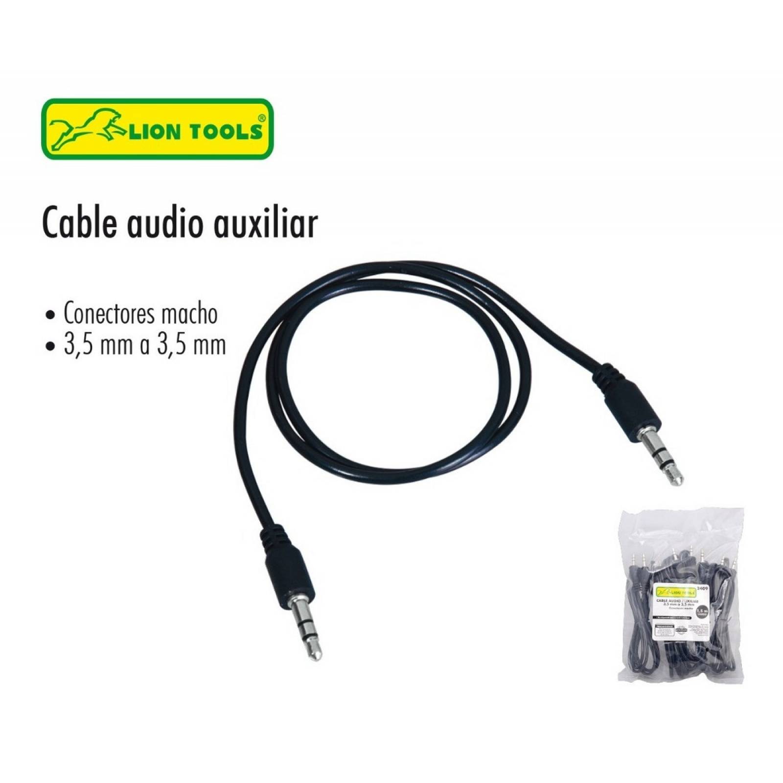  Cable Auxiliar Audio 35 Mm 15 Mt Plug Largo 5 Piezas 2409