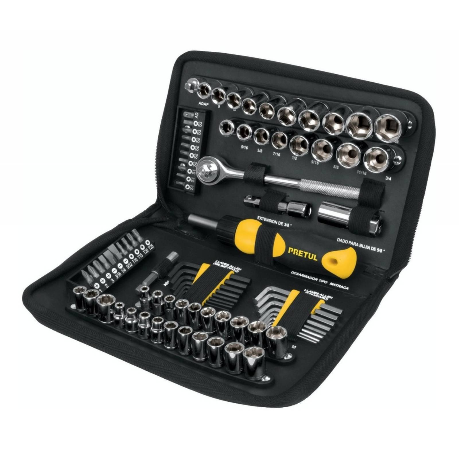 Juego Herramientas Mecánica 85 Piezas Pretul 22984