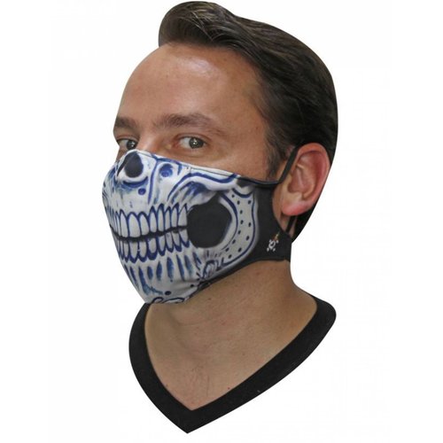 Máscara de latex de tela de Catrín mexicano - Mexican Catrín fabric mask