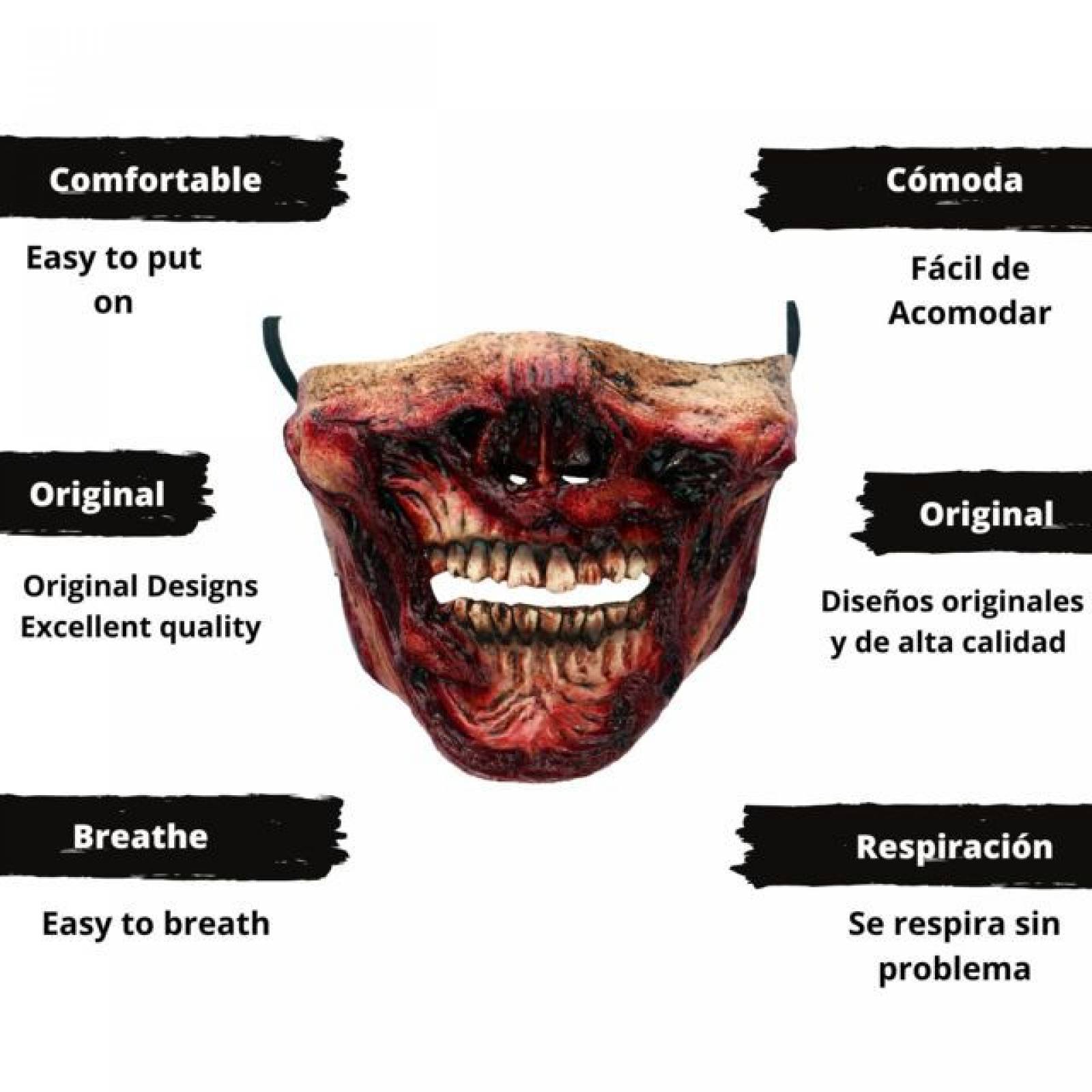 Máscara de latex de Hocico - Zombi - Snout - Zombie
