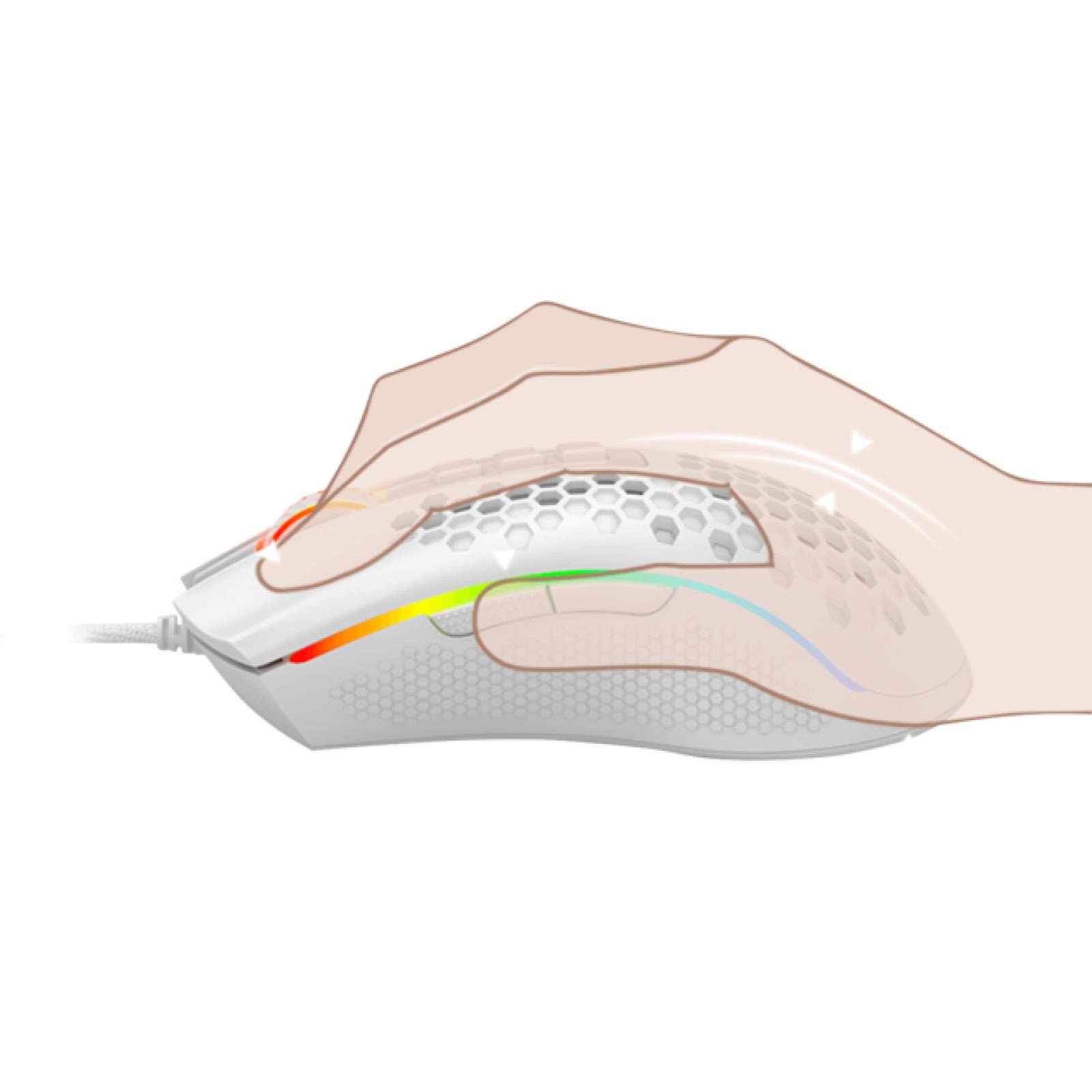 Mouse Gamer Redragon Storm Blanco M988W