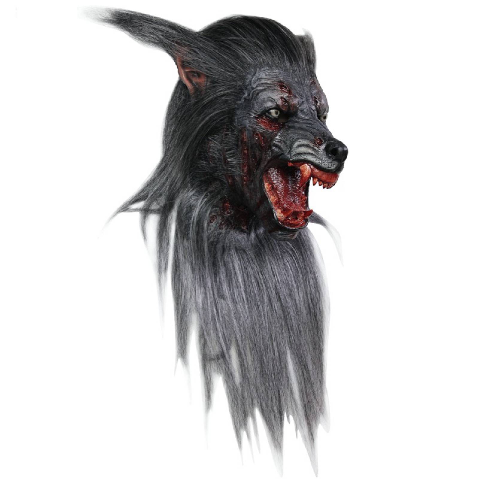 Máscara de latex de Lobo negro - Black wolf