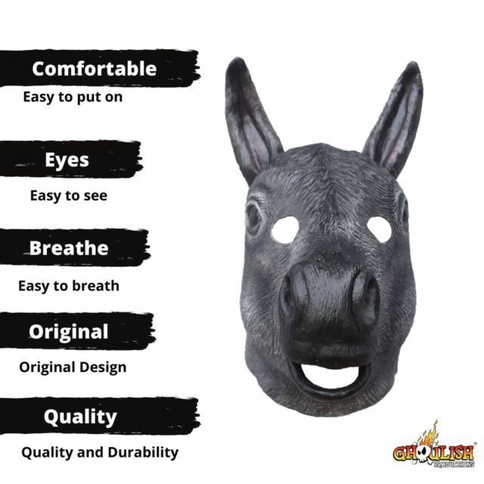 Máscara de latex de Burro - Donkey