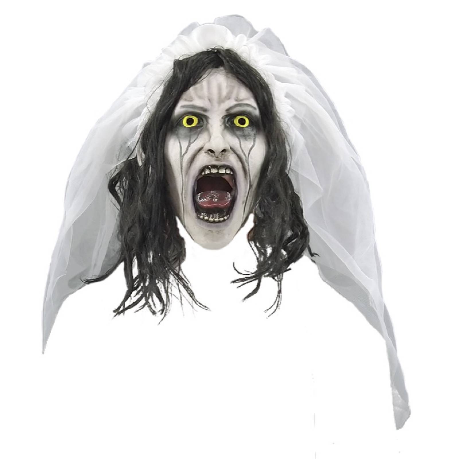 Máscara de latex de Máscara La Llorona Deluxe (Doble velo) - La Llorona Deluxe Mask (Double veil)