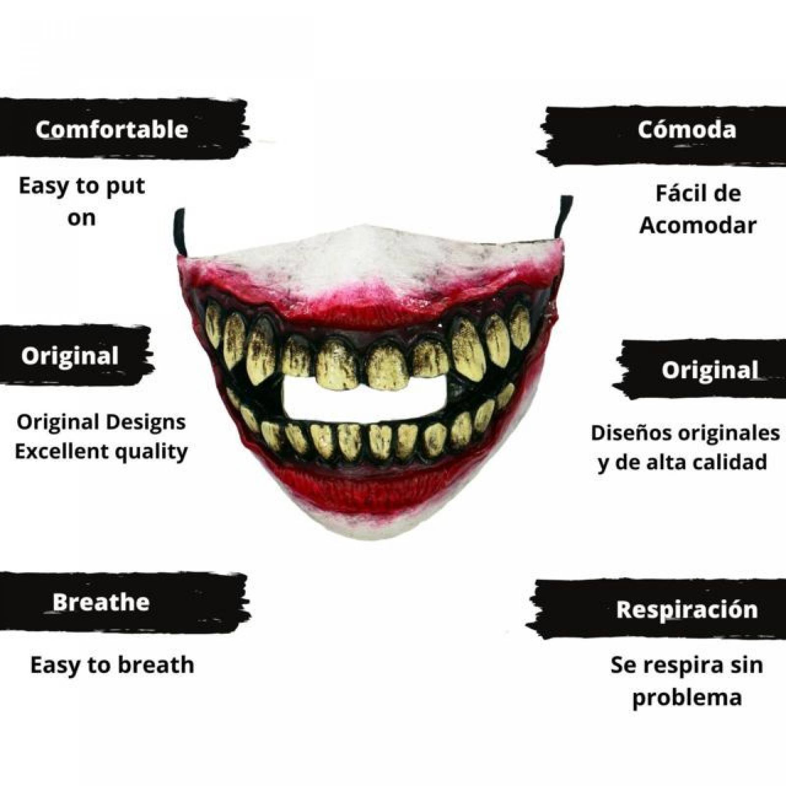 Máscara de latex de Hocico - Sonrisa espeluznante - Snout - Creepy smile