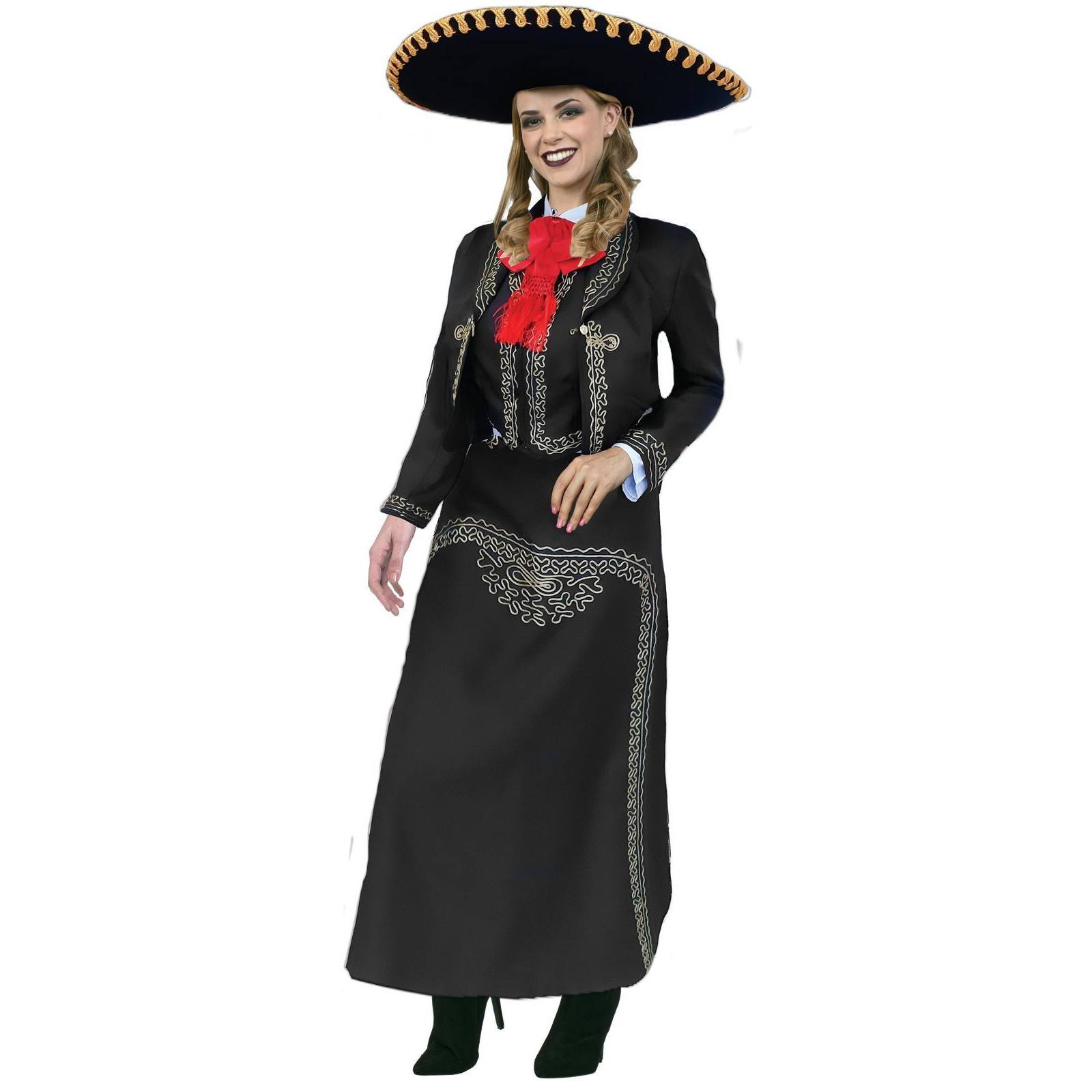 Máscara de Látex Traje Charro de Mujer - Talla M