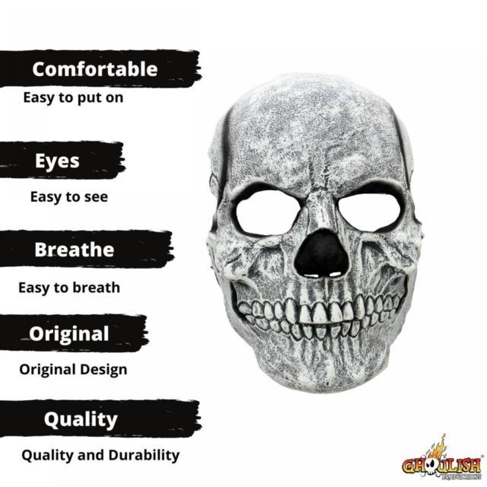 Máscara de latex de Calavera blanca - White skull