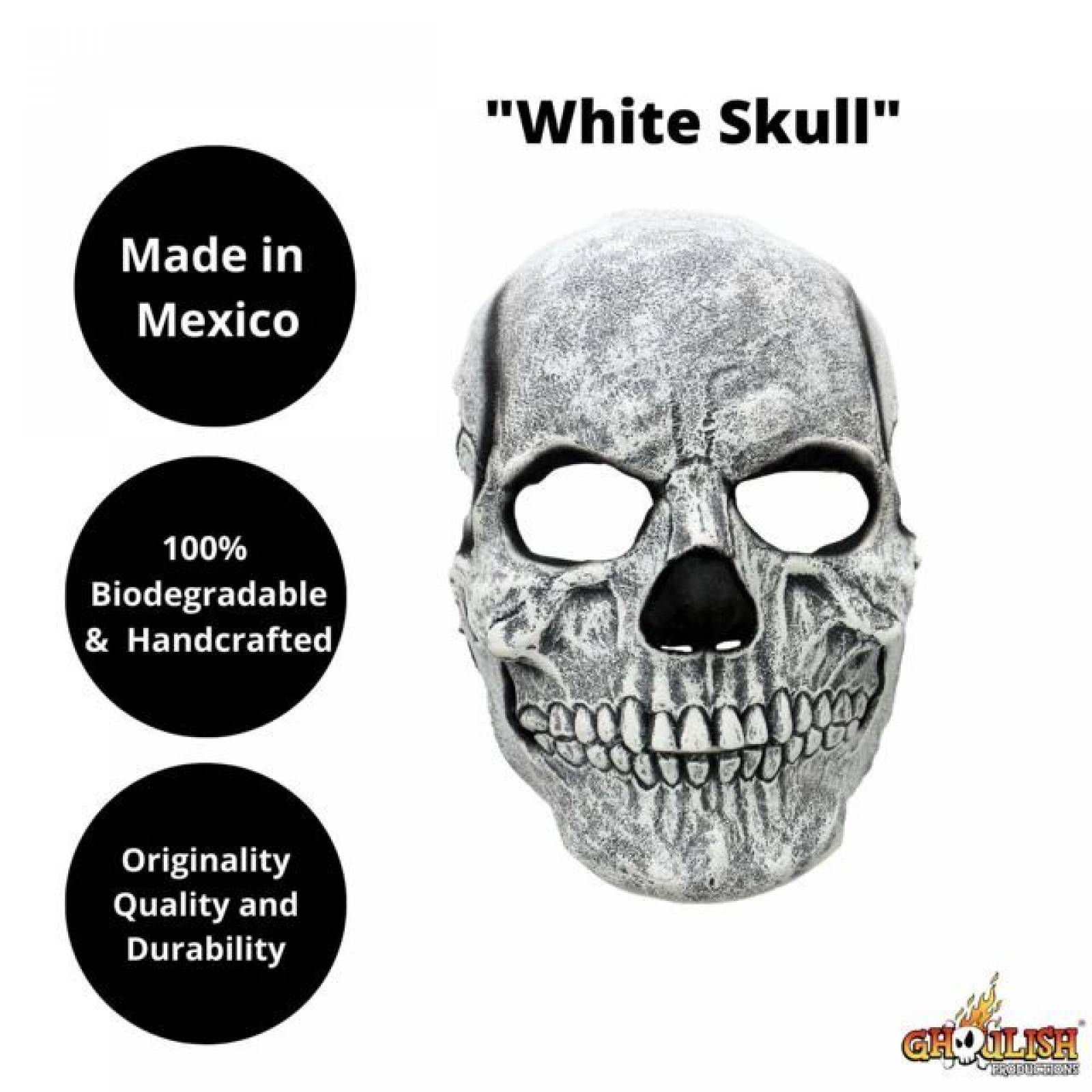 Máscara de latex de Calavera blanca - White skull