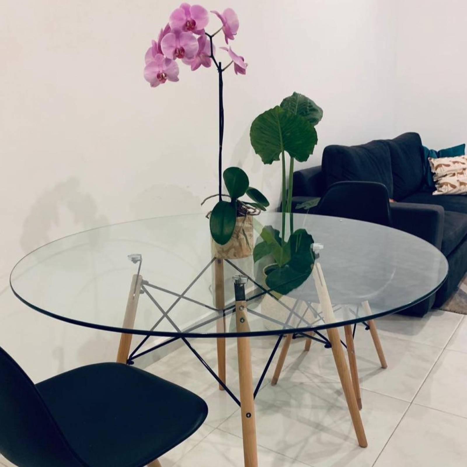 Mesa de Comedor de Vidrio Eames Style