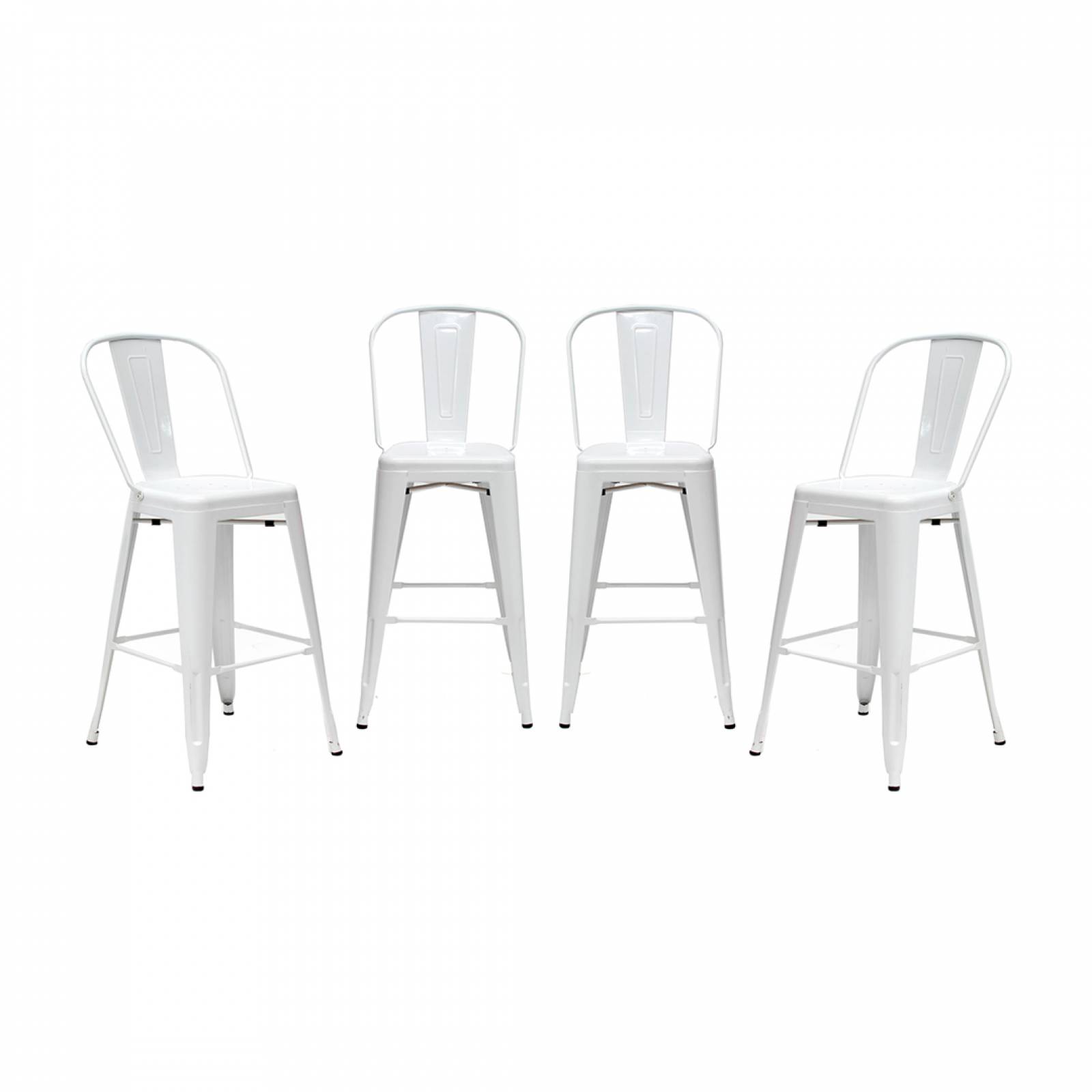 Set de 4 Bancos Tolix Style Respaldo Alto