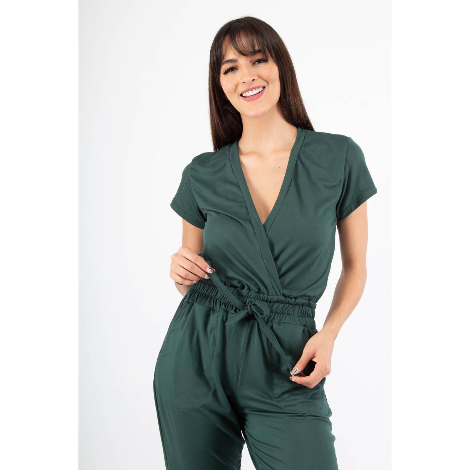 Jumpsuit relajado manga corta AMAD para dama 