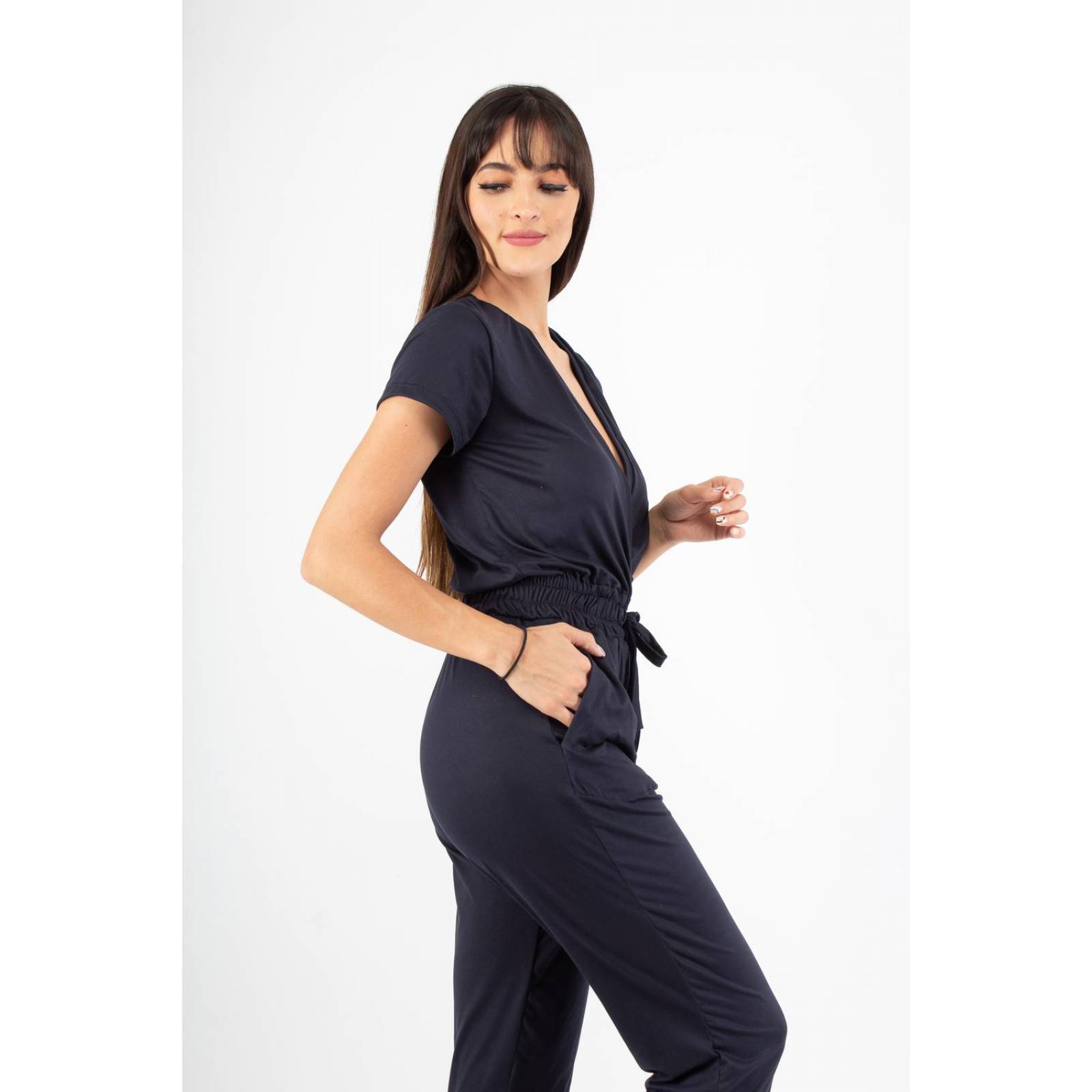 Jumpsuit relajado manga corta AMAD para dama 