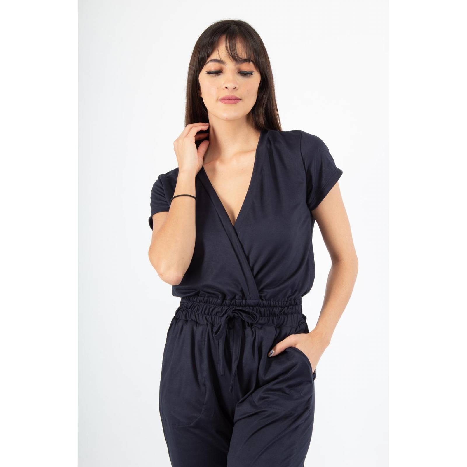 Jumpsuit relajado manga corta AMAD para dama 