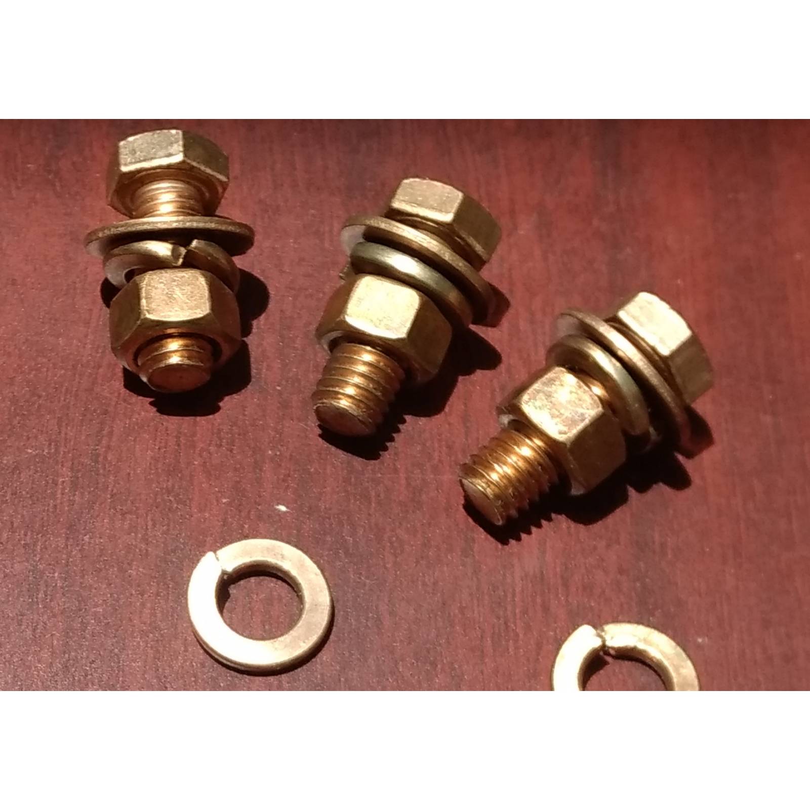 Tornillo Bronce Al Silicio 1/4x3/4 Kit C Tuerca Y 2 Rondanas