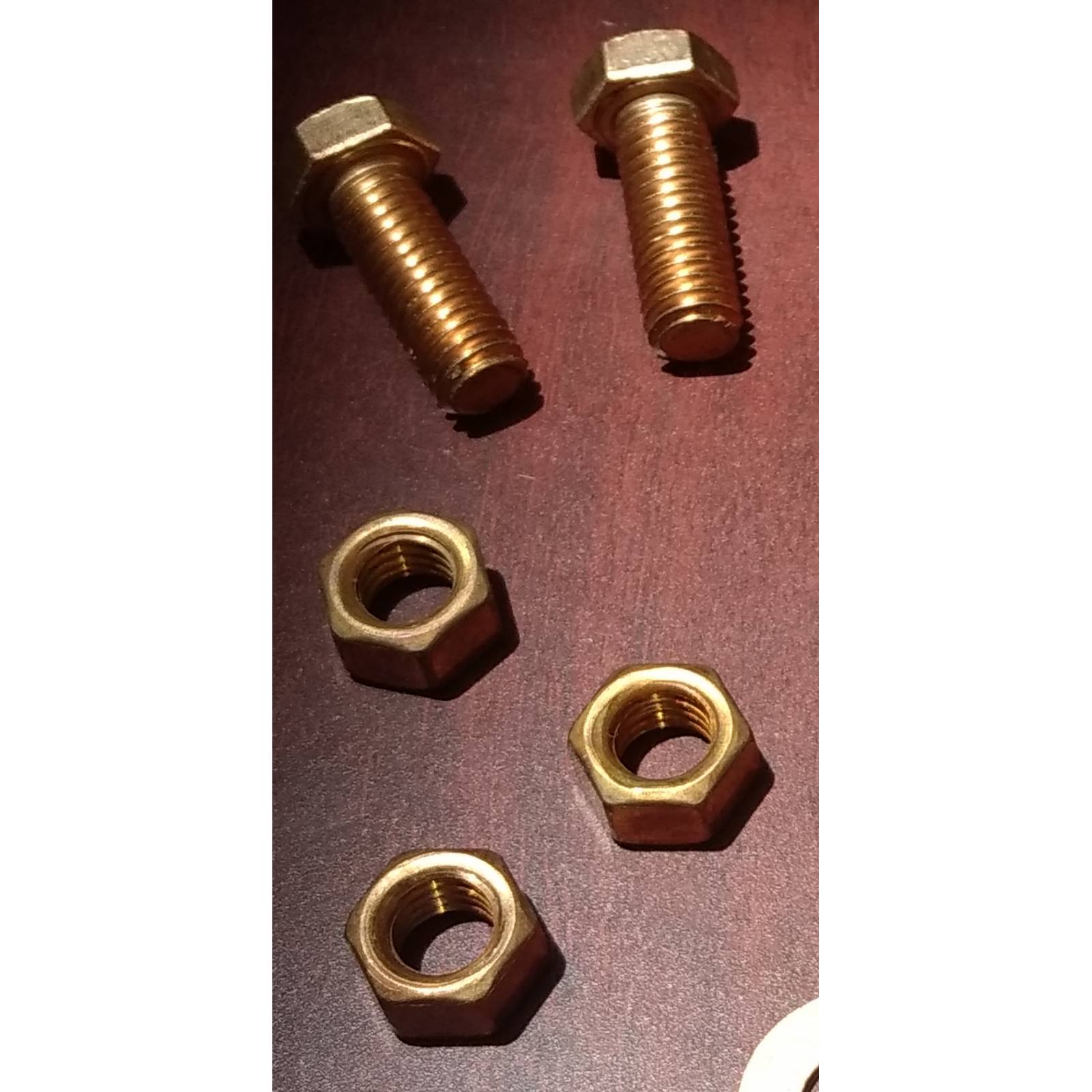 Tornillo Bronce Al Silicio 1/4x3/4 Kit C Tuerca Y 2 Rondanas