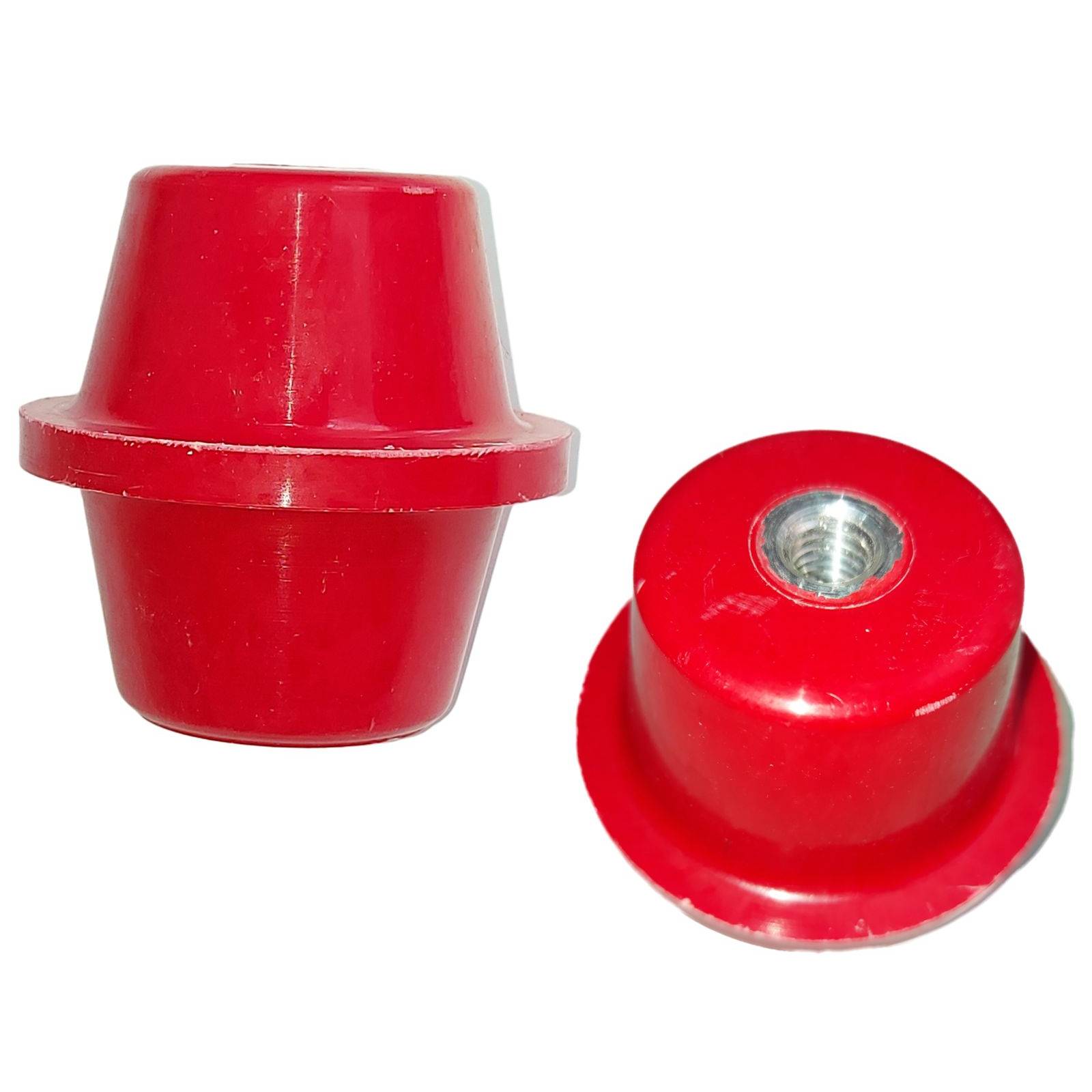 Juego de 2 Aisladores de resina 3200V tipo manzana para soportar barra de tierra o electrica