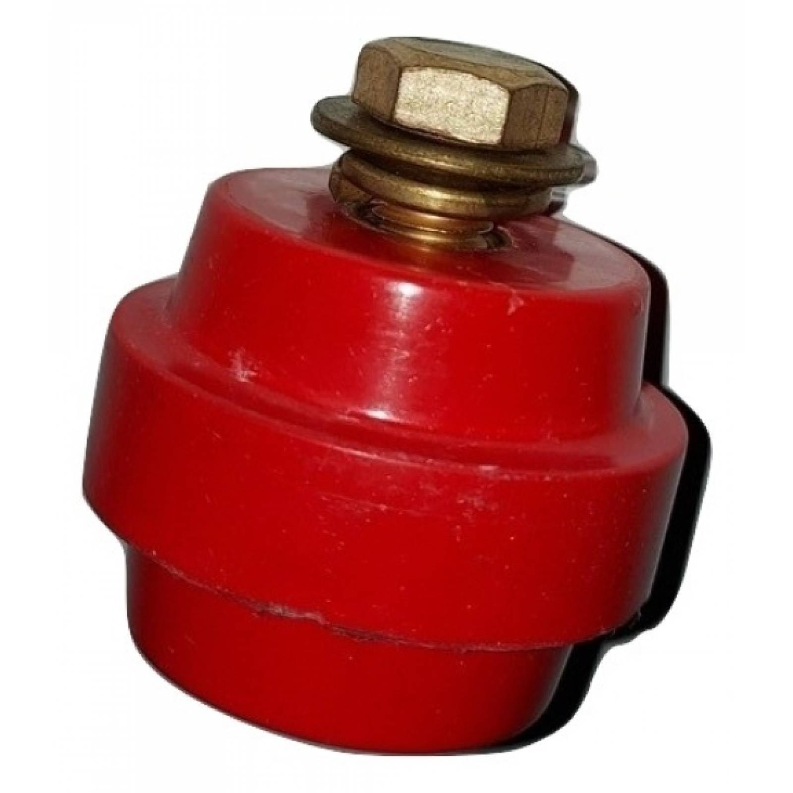 Juego de 2 Aisladores de resina 600V tipo manzana para soportar barra de tierra o electrica