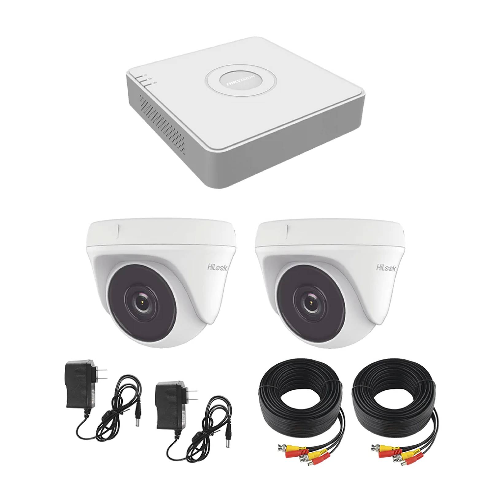 Kit de 2 Cámaras de seguridad HiLook Tipo Domo 720p KIT7202DP-S