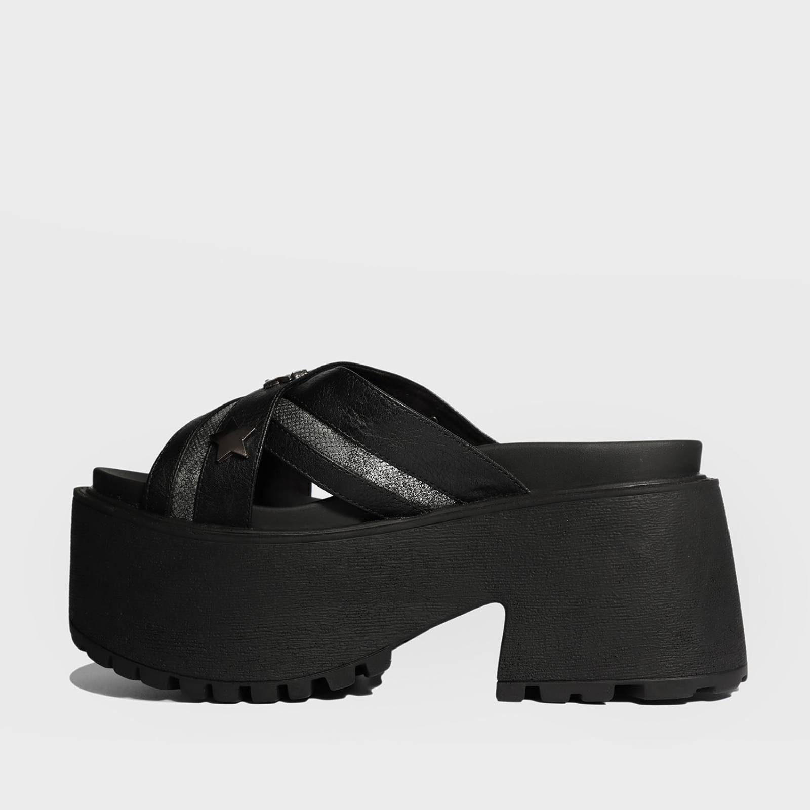 Sandalia Plataforma Negra 15677