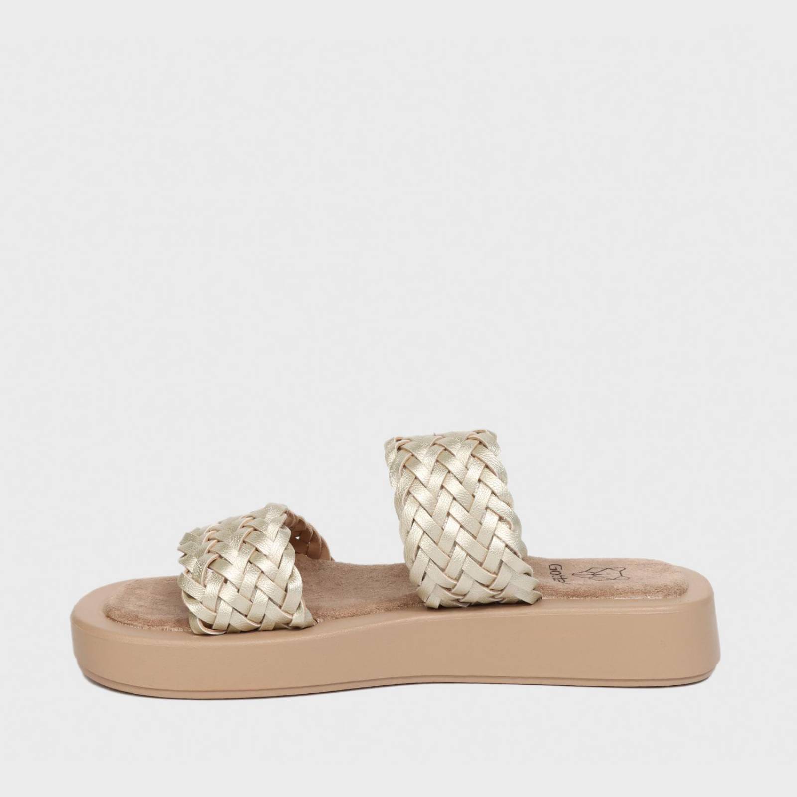 Sandalia Plana Dorada 23290 