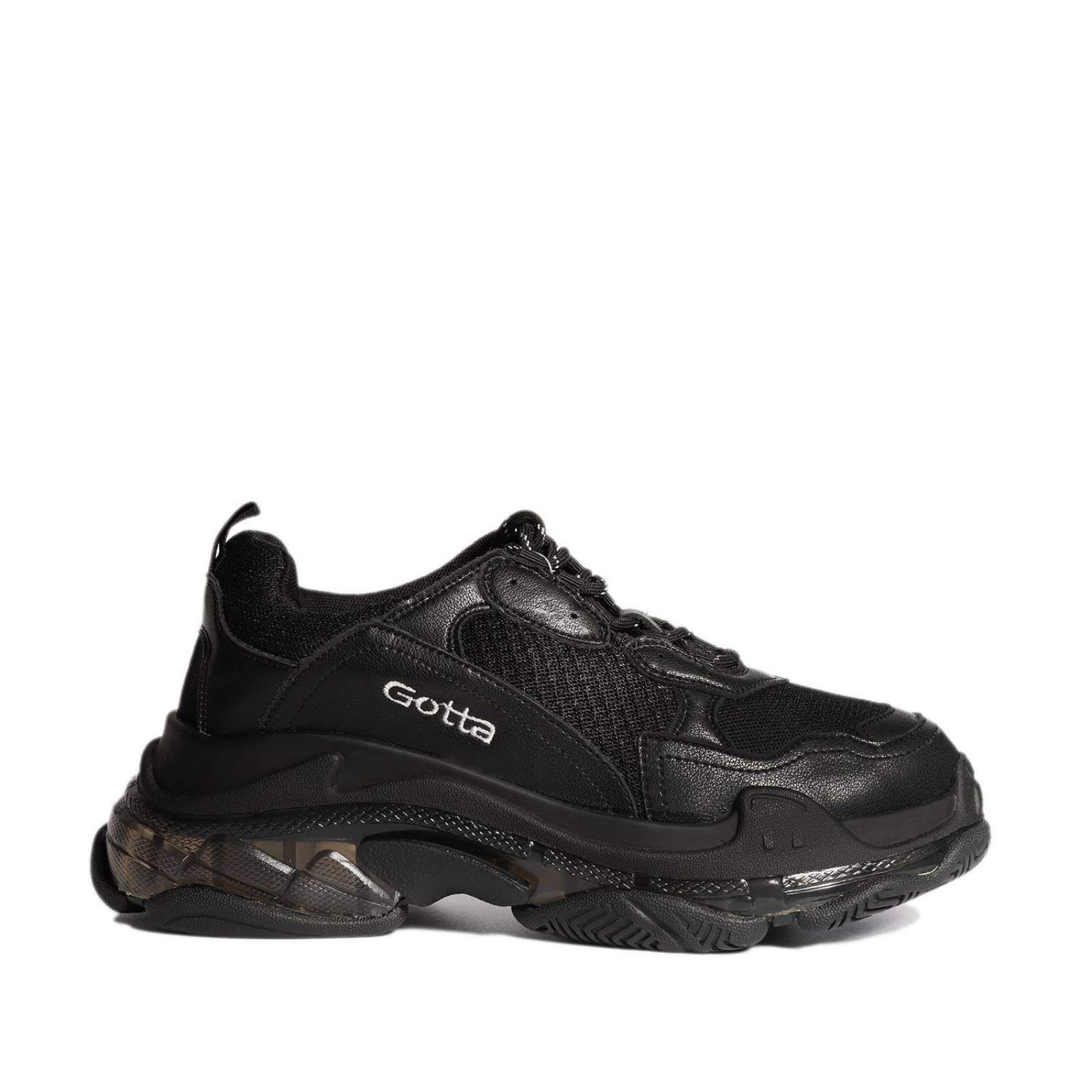 Tenis Plataforma Negro 13580 