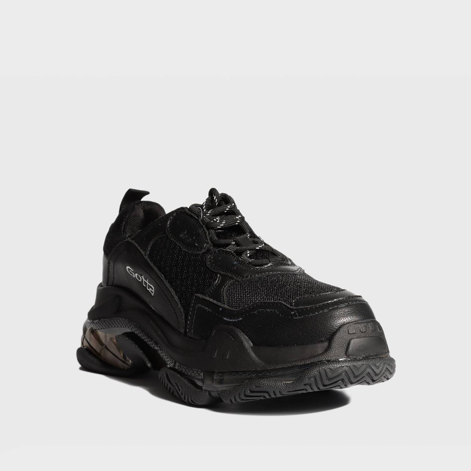 Tenis Plataforma Negro 13580 