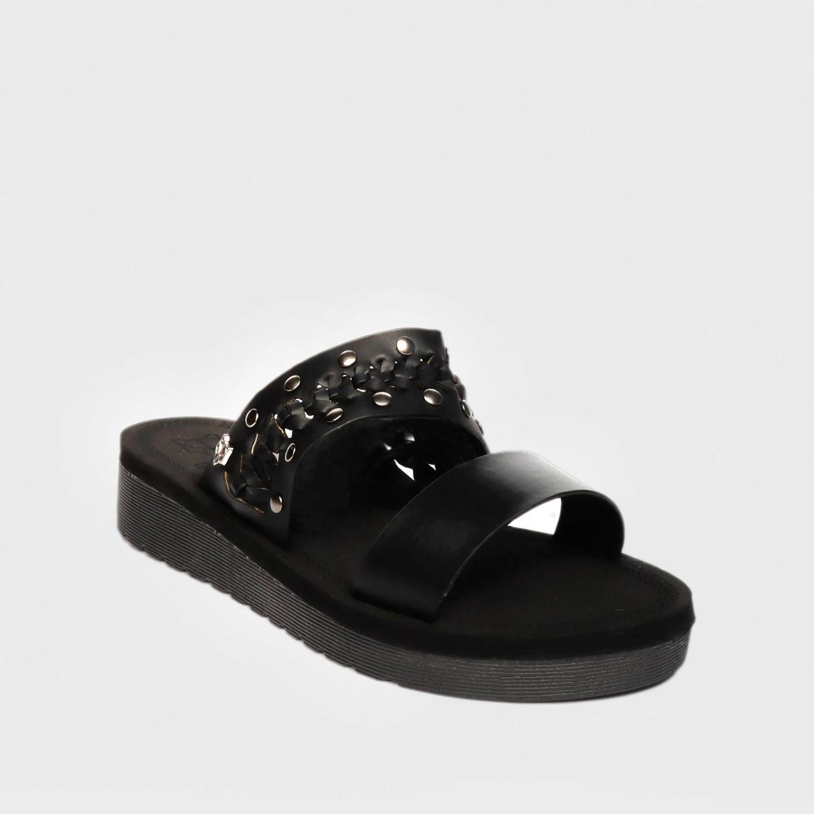 Sandalia Plana Negra 13213 