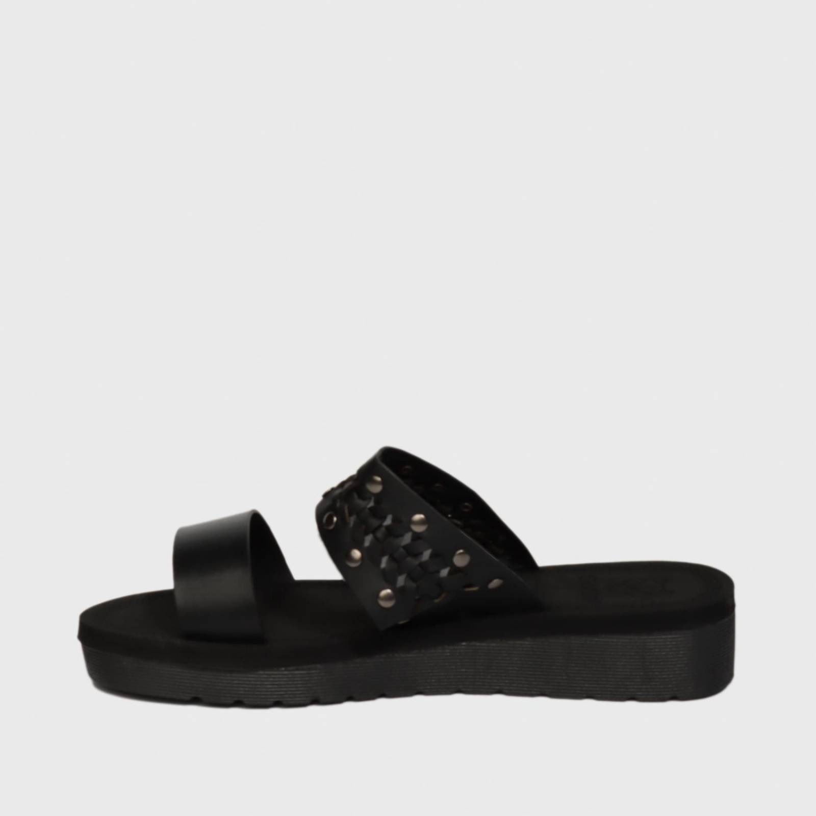 Sandalia Plana Negra 13213 