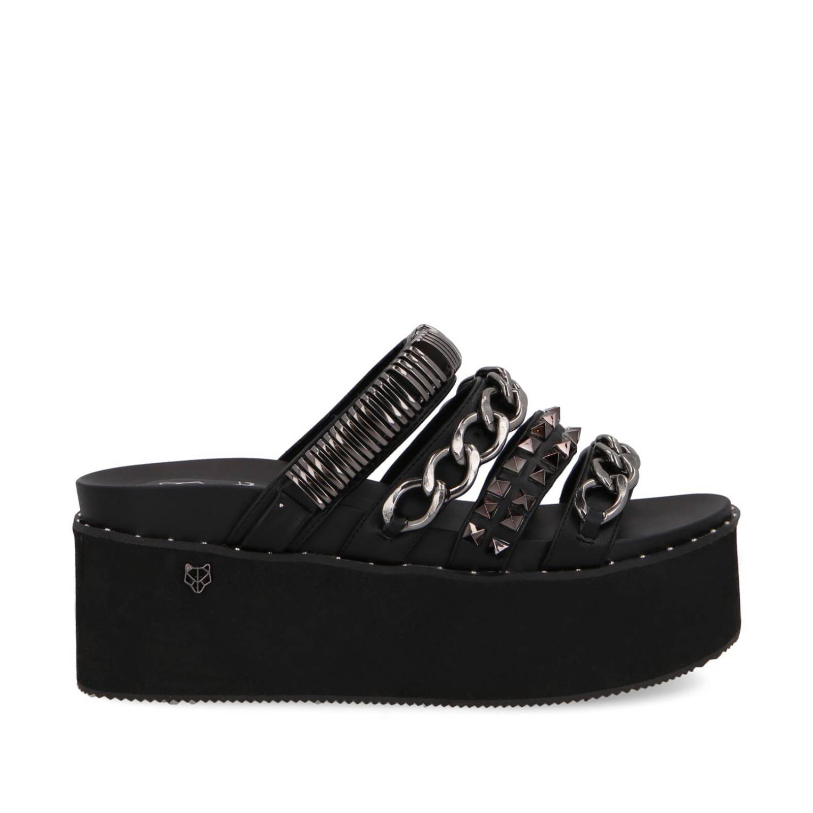 Sandalia Plataforma Negra 15660 