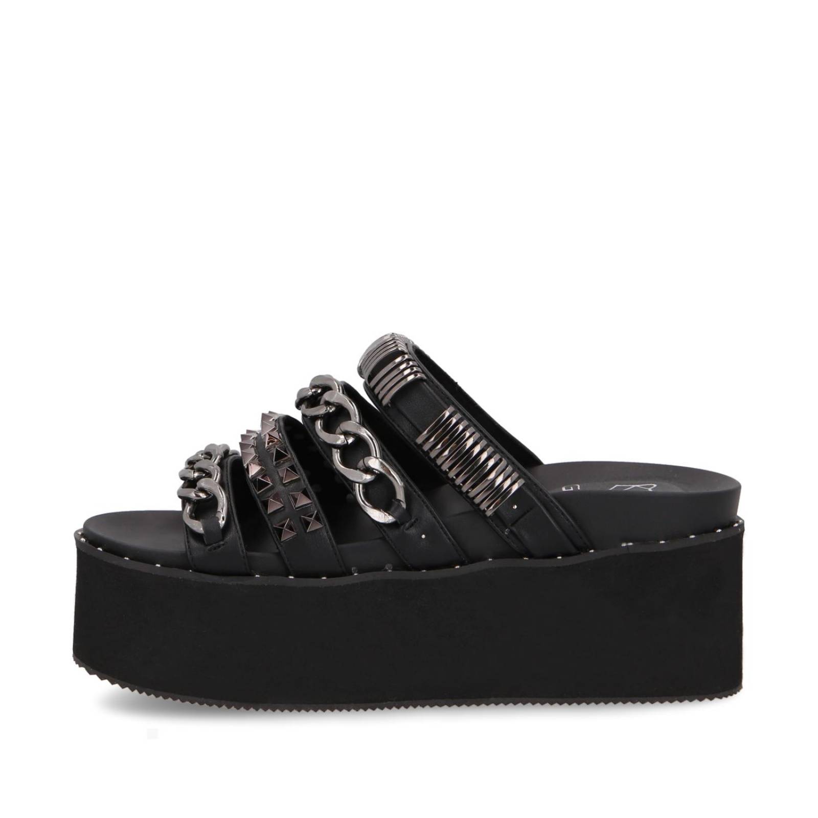 Sandalia Plataforma Negra 15660 