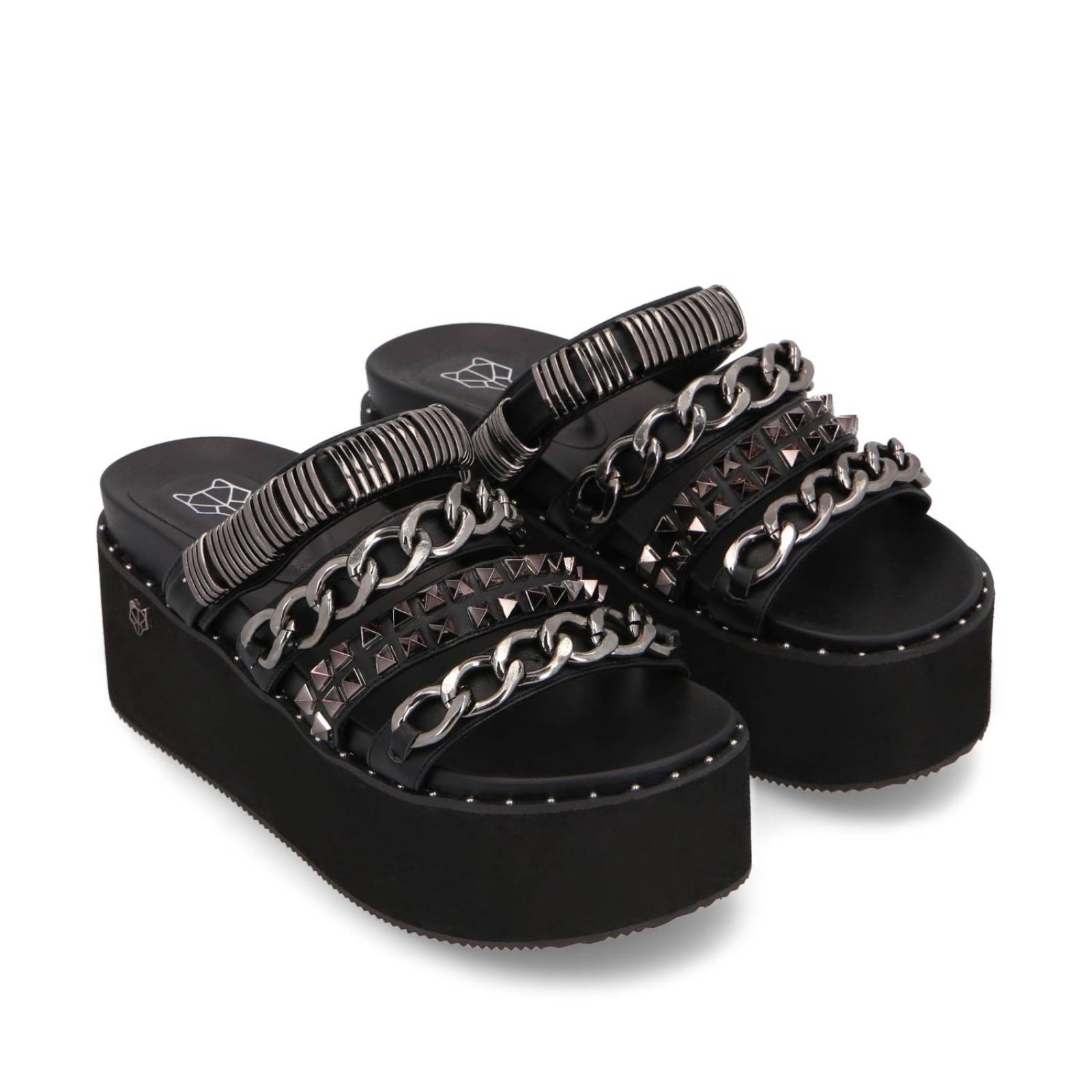 Sandalia Plataforma Negra 15660 