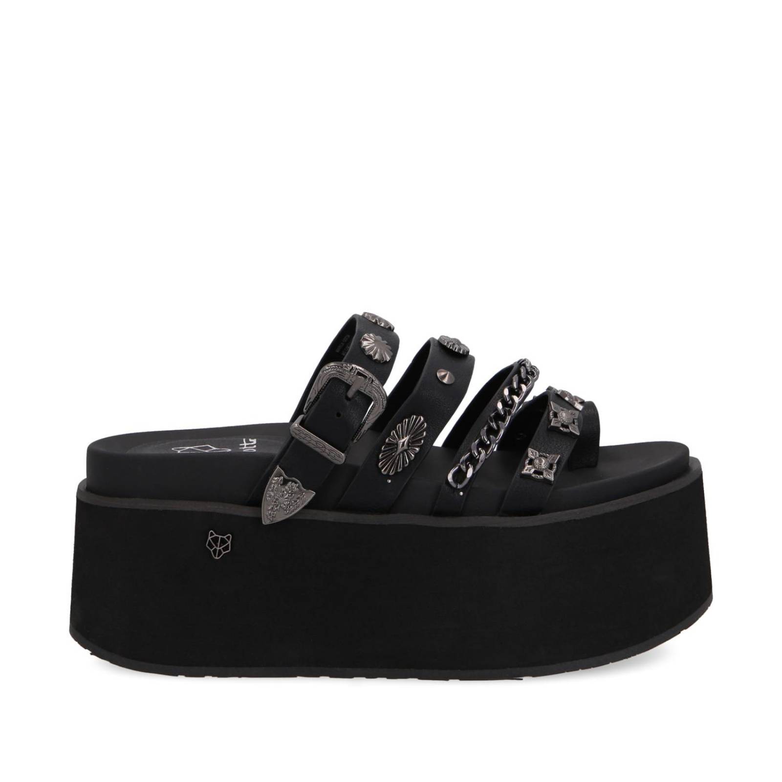 Sandalia Plataforma Negra 35181 